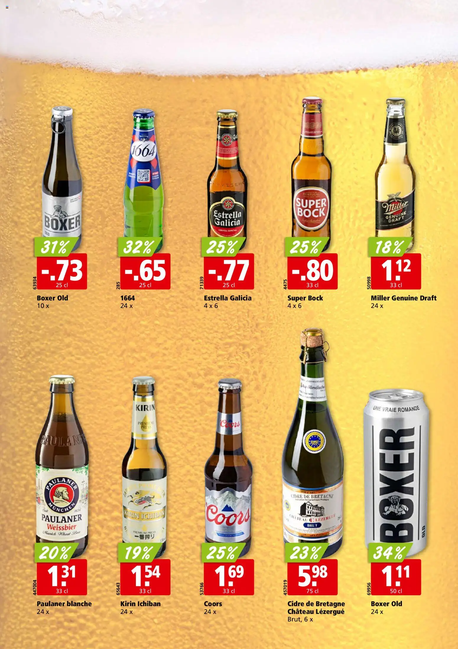 Aligro aktionen Chavannes, Matran, Genève, Sion – gültig ab 12.10.2026 | Seite: 28 | Produkte: Weißbier, Boxer