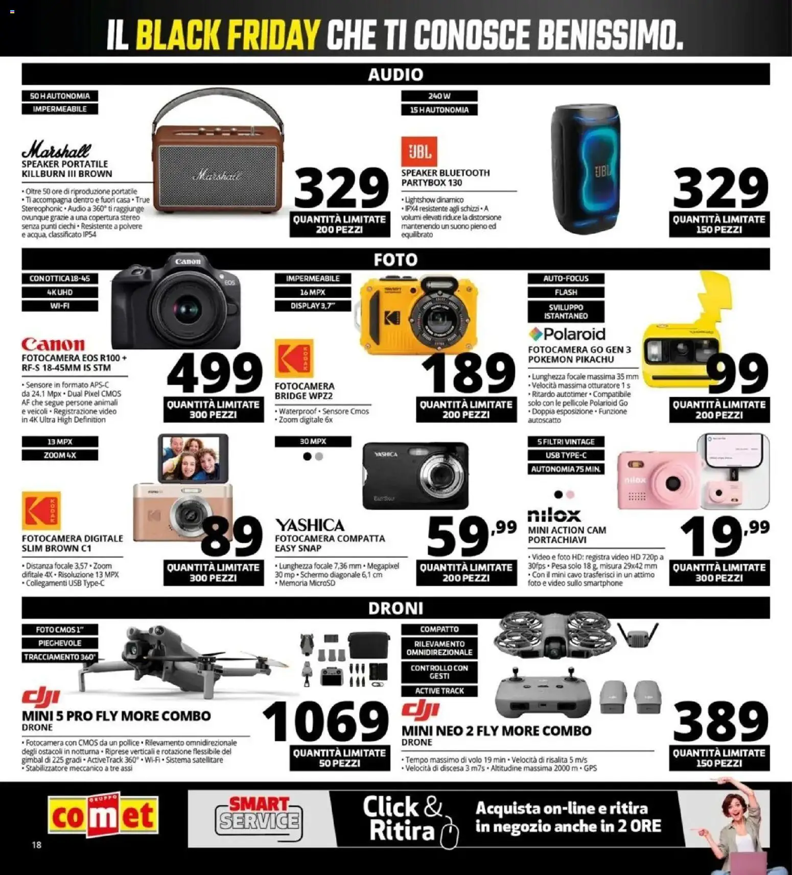 Nuovo Comet Black Friday dal 29/10/2026 > offerte anteprima 🛍️ | Pagina: 18 | Prodotti: Smartphone, Audio, Cavo, Satellitare