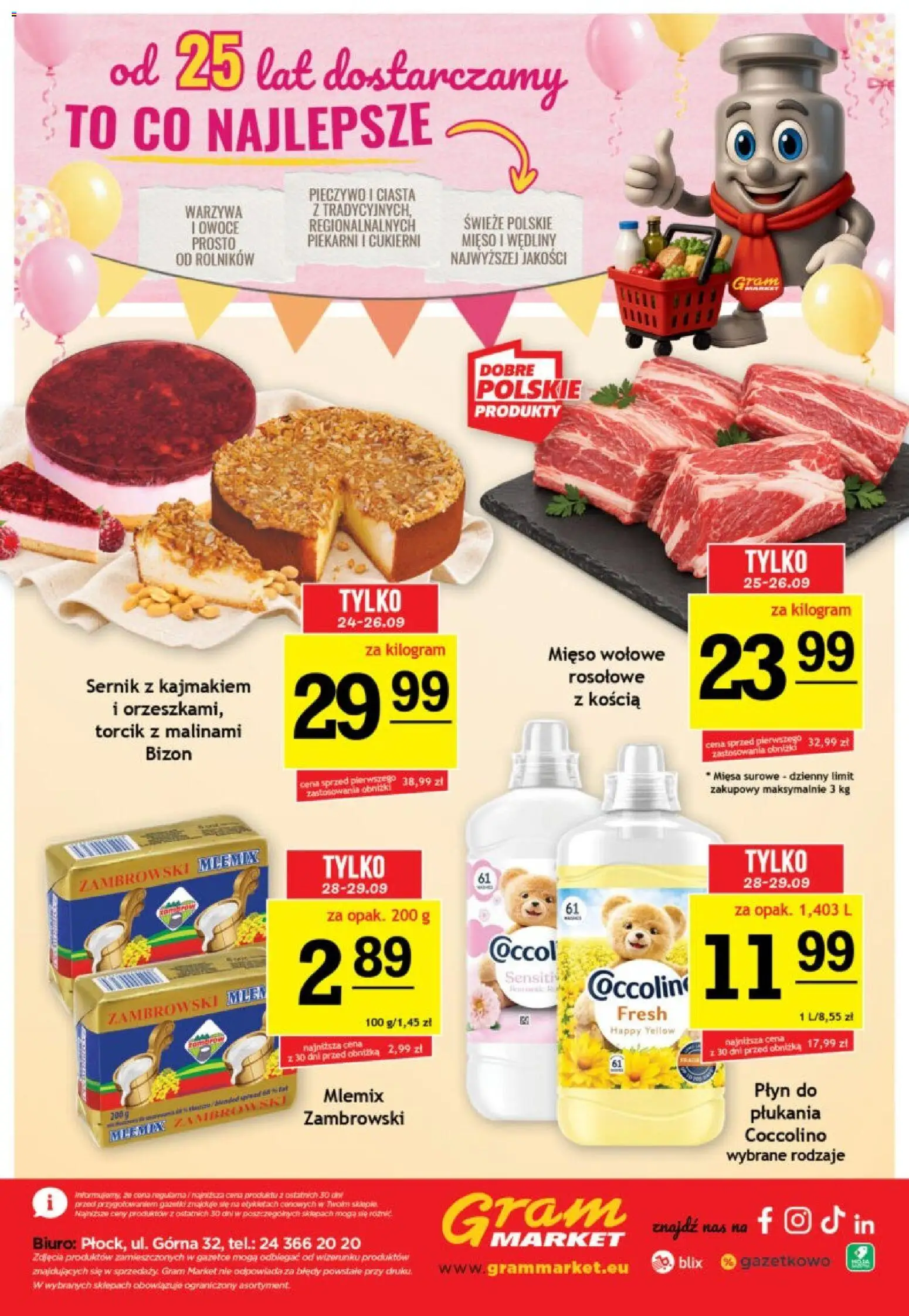 Gram Market gazetka od 23.09.2026 | Strona: 16 | Produkty: Mięso, Mięso wołowe, Coccolino, Wędliny