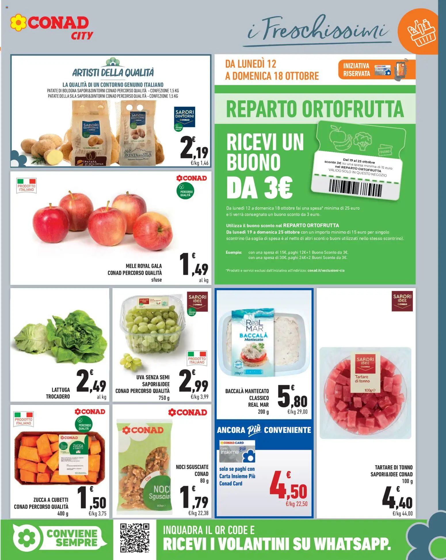Volantino Conad del 09/10/2026 | Pagina: 7 | Prodotti: Mele, Patate, Noci, Lattuga