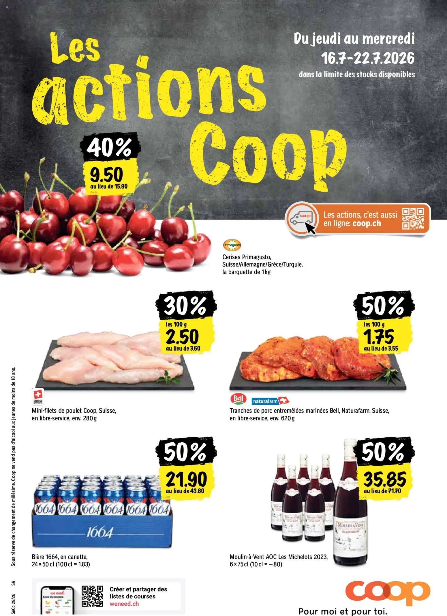 Coop aktionen FR – gültig ab 16.07.2026 | Seite: 1