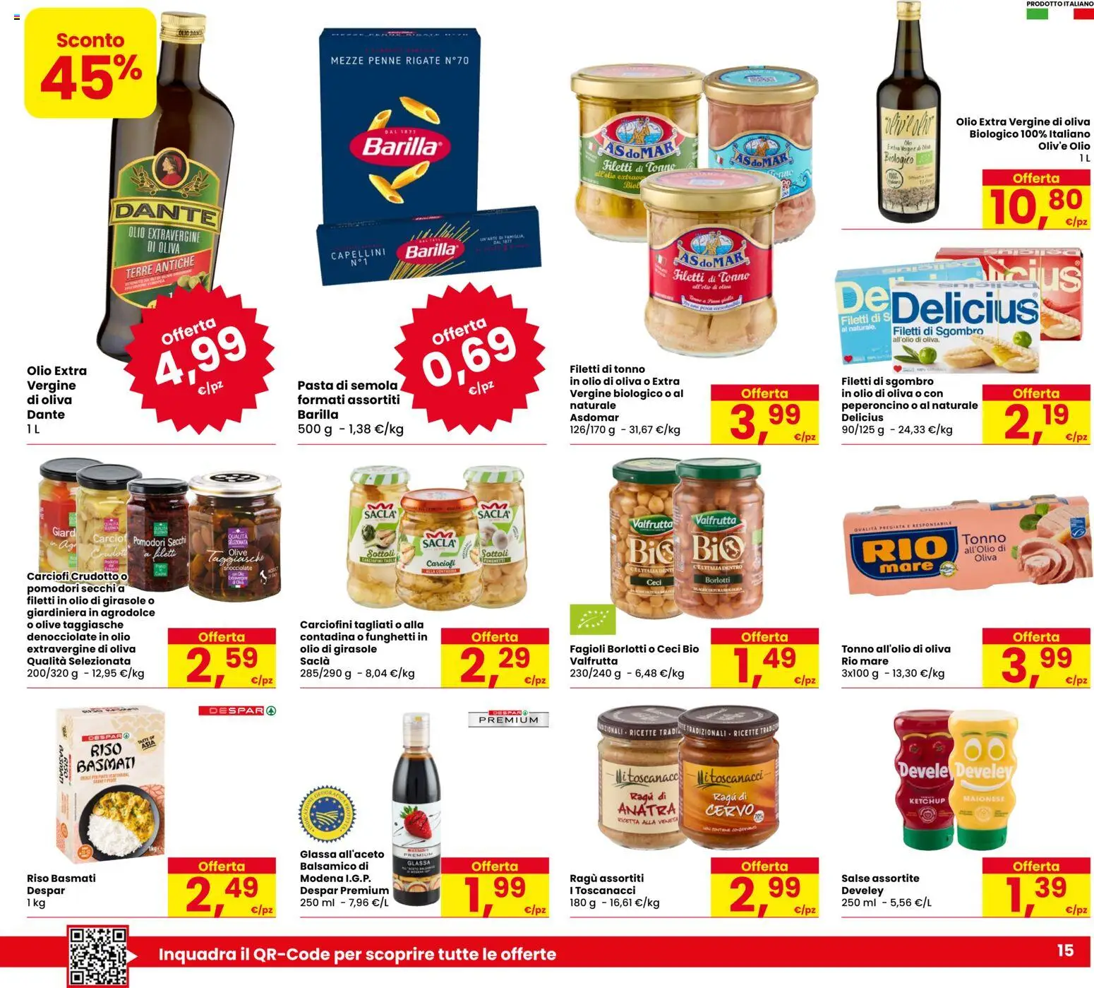 Volantino Eurospar del 03/09/2026 | Pagina: 15 | Prodotti: Riso, Fagioli, Maionese, Sgombro