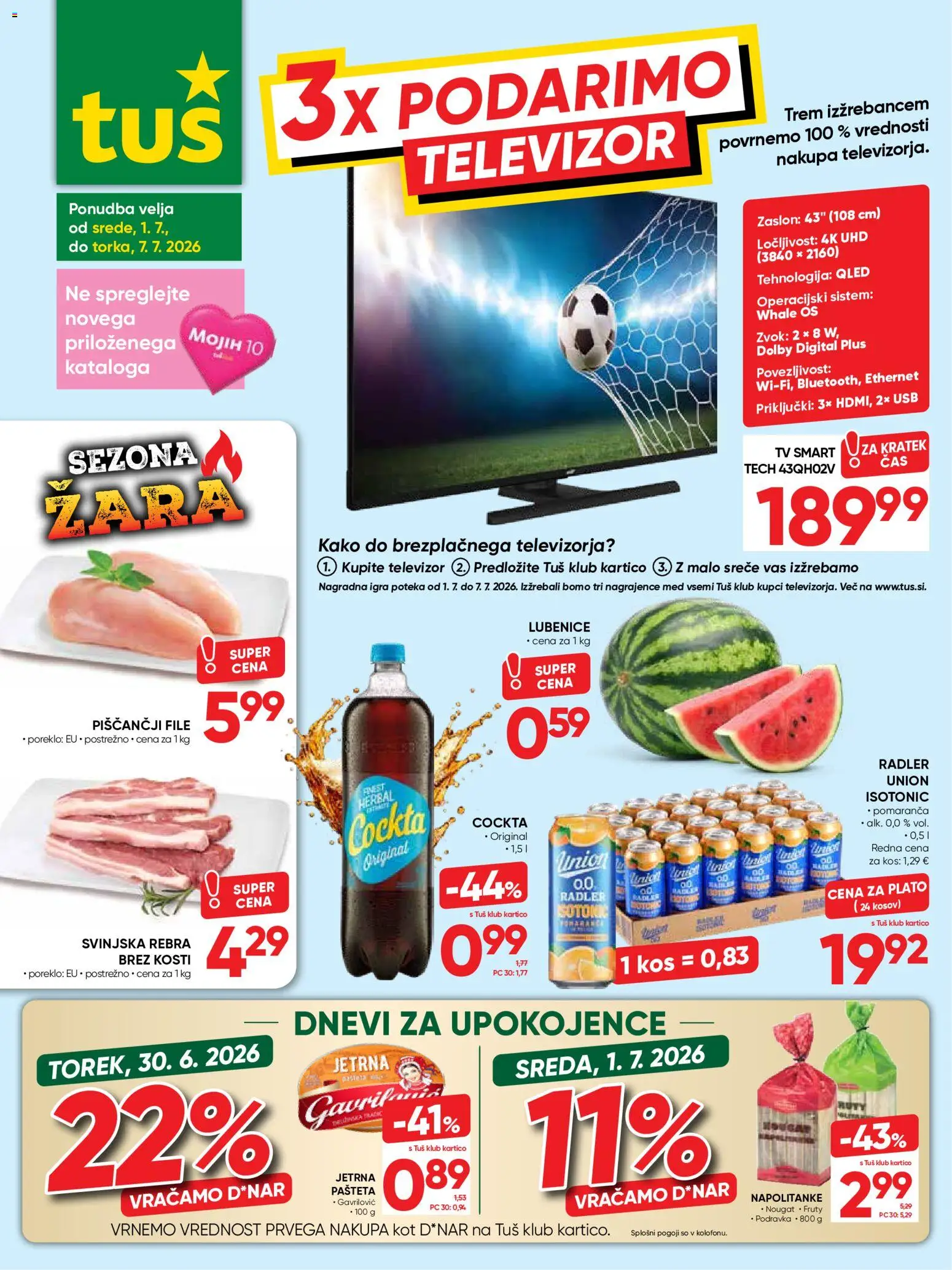 Novi Tuš katalog ponudbe – veljaven od 01.07.2026 | Stran: 1