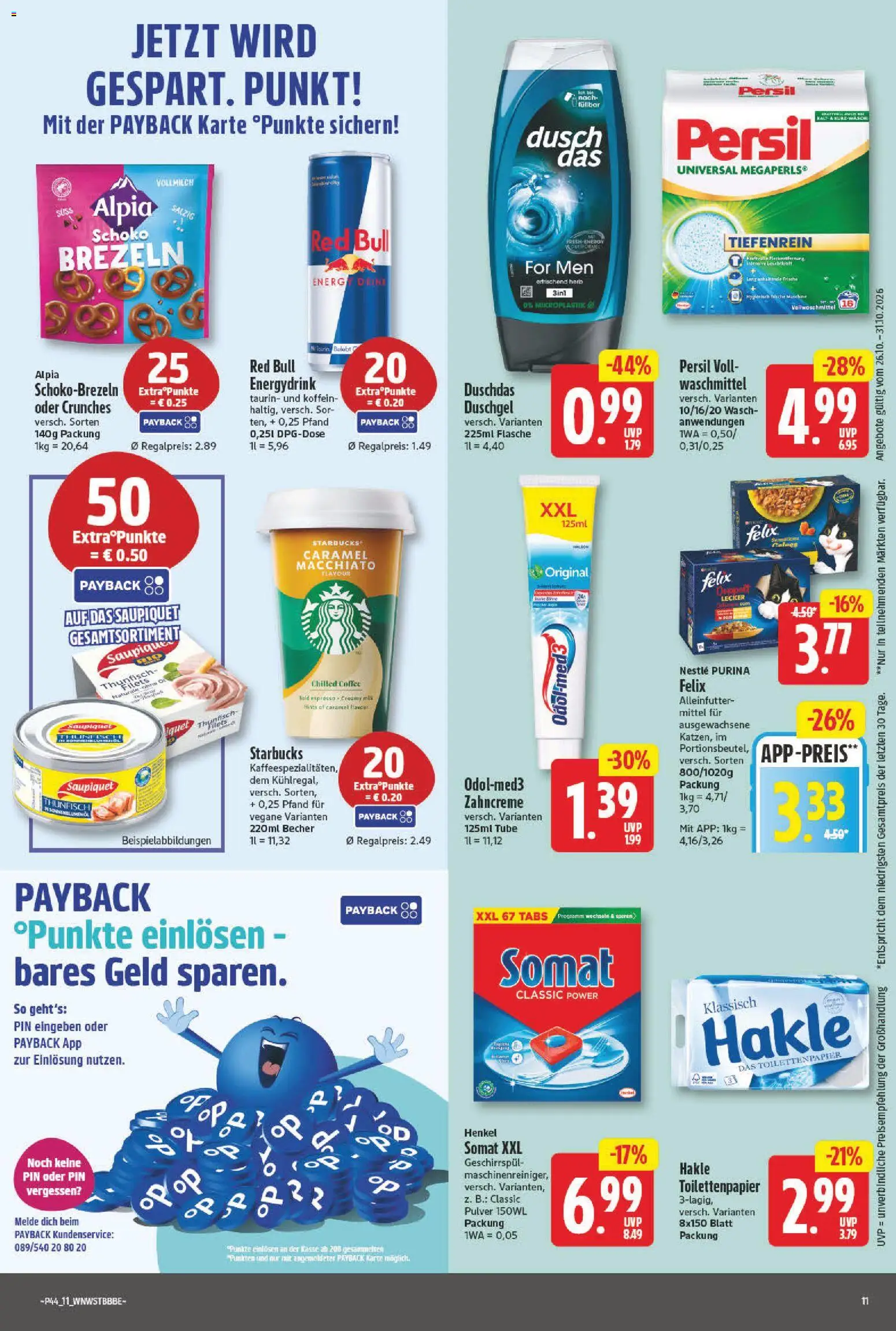 NP Discount Prospekt – gültig ab 26.10.2026 | Seite: 11 | Produkte: Öl, Duschdas, Waschmittel, Persil