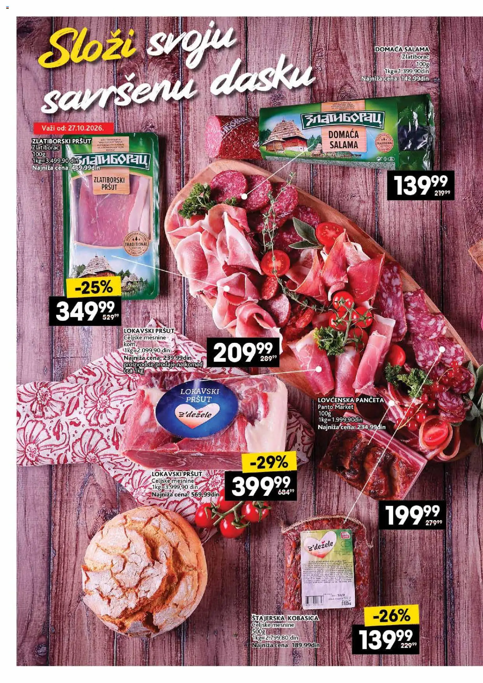 Roda katalog - važi od 26.10.2026 | Strana: 6 | Proizvode: Pršut, Panceta, Salama, Kobasica