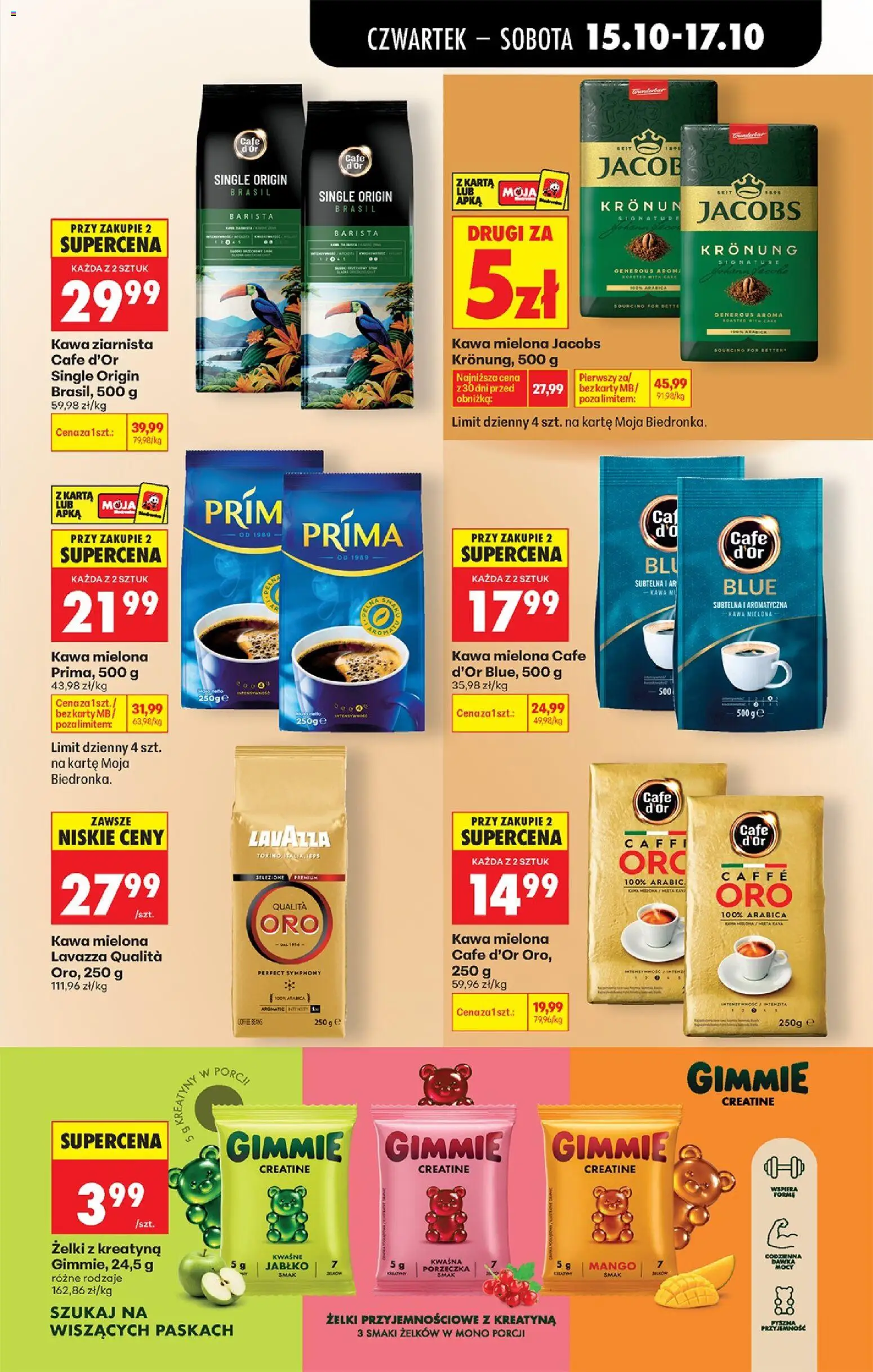 Biedronka gazetka - Czas na toast od 15.10.2026 | Strona: 67 | Produkty: Karta, Porzeczka, Żelki, Kawa