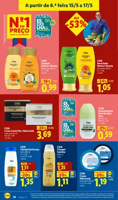 Pré-visualização CIEN Champô Anticaspa, Emb. 400 ml válido de 11.05.2026 | Página: 30 | Produtos: Shampoo, Desodorizante, Antitranspirante, Base