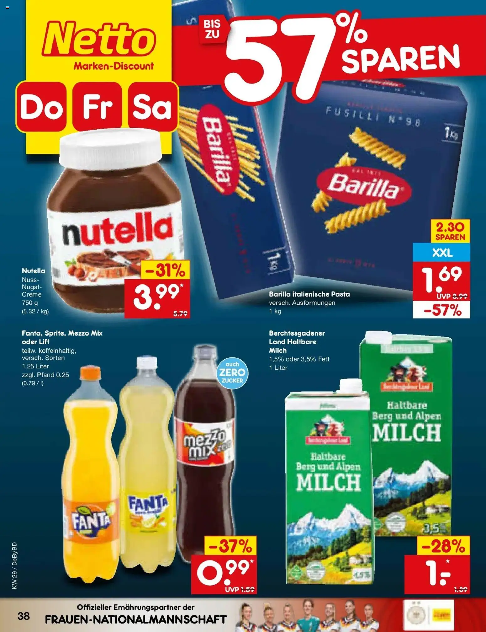 Netto Marken-Discount Prospekt Buttenwiesen – gültig ab 13.07.2026 | Seite: 54 | Produkte: Mezzo mix, Fanta, Barilla, Nutella