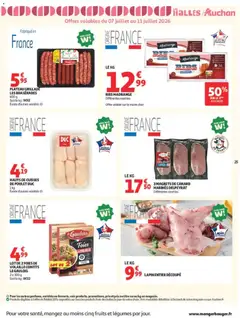 Auchan - Prévisualisation de HAUTS DE CUISSES DE POULET DUC, 1 kg valide à partir de 07/07/2026 | Page: 25