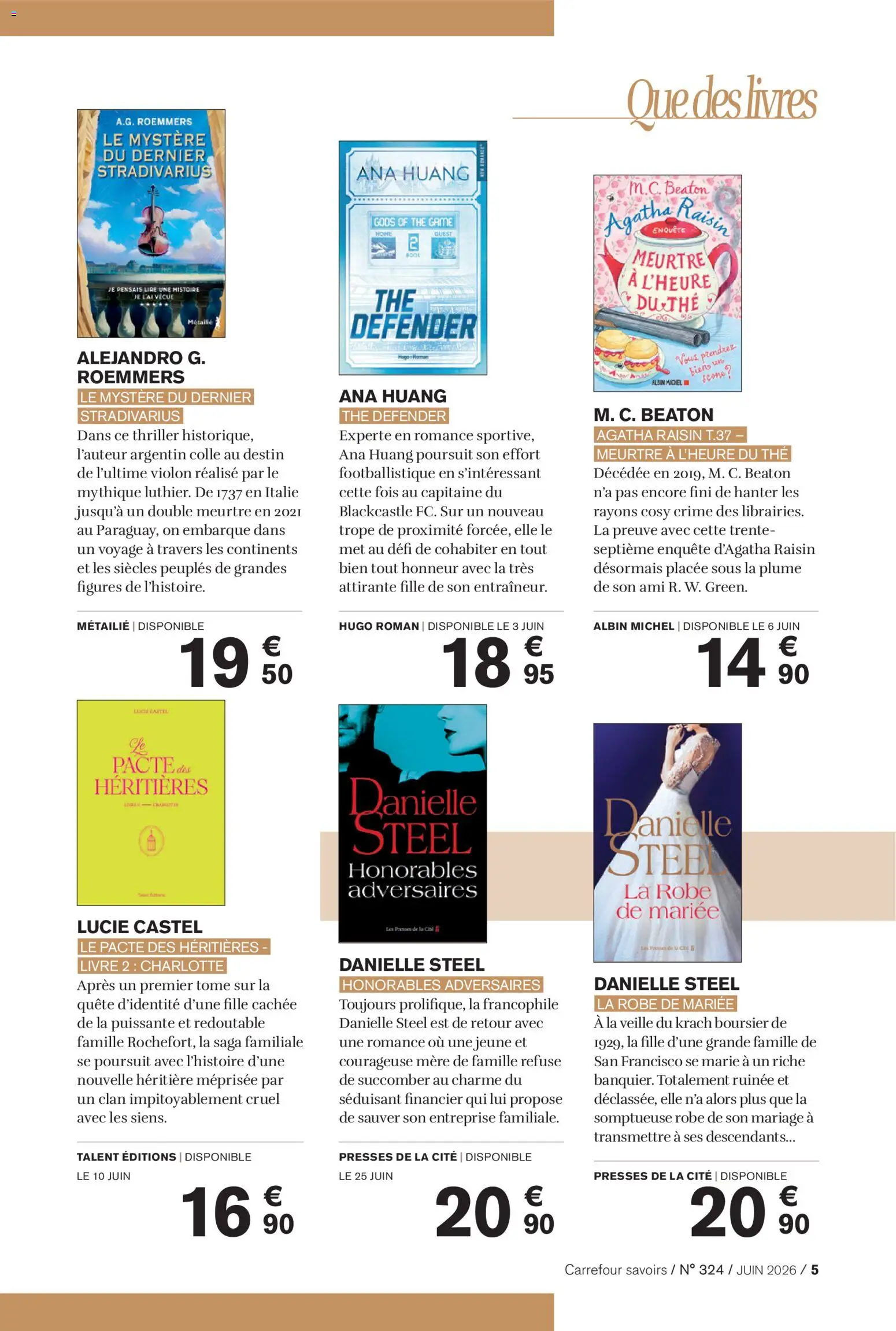 {H1} | Page: 5 | Produits: Raisin, Violon, Colle, Livre