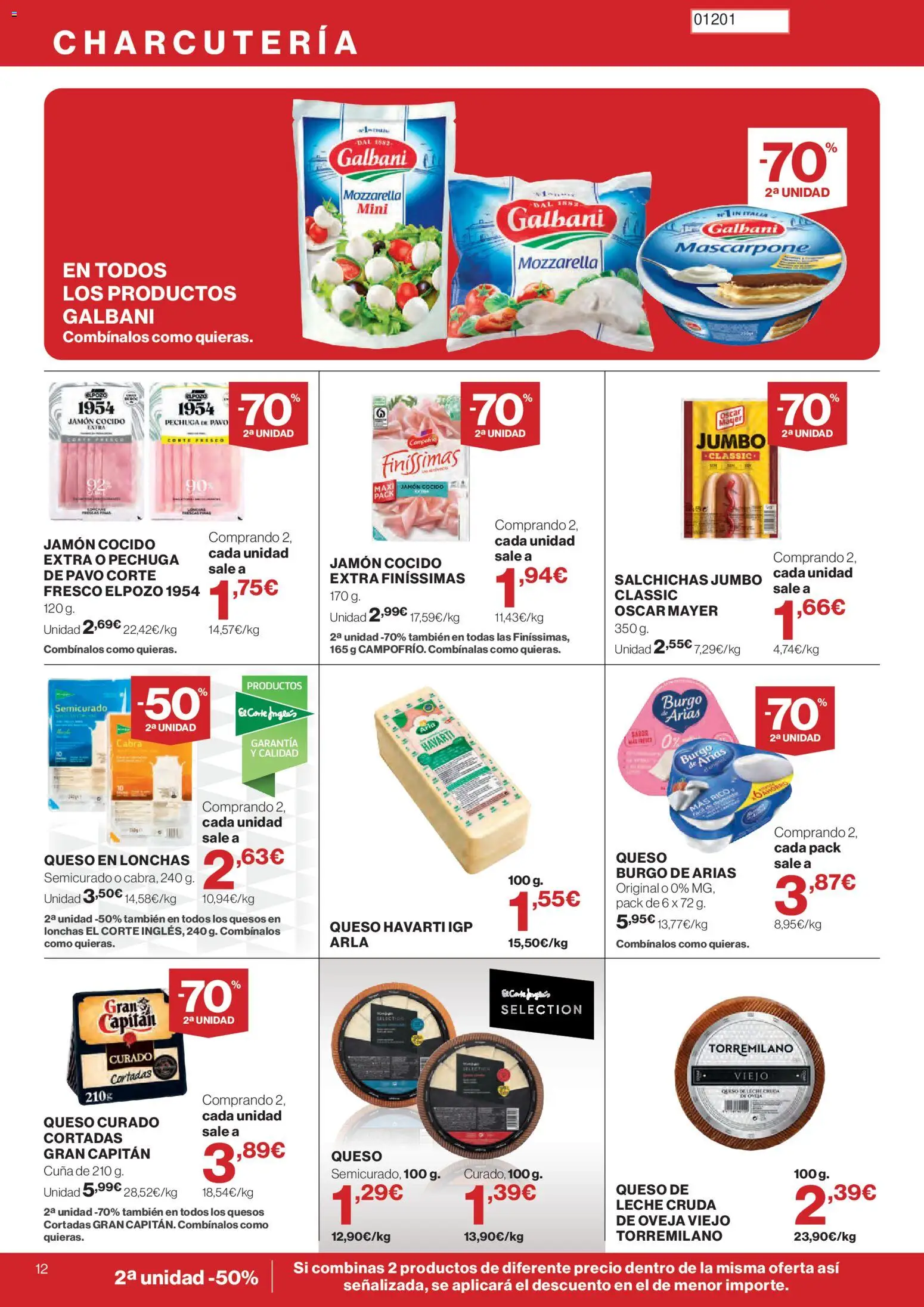 Hipercor catálogo │ válido desde el 30/07/2026 | Página: 12 | Productos: Queso, Jamón, Jamón cocido, Cuna