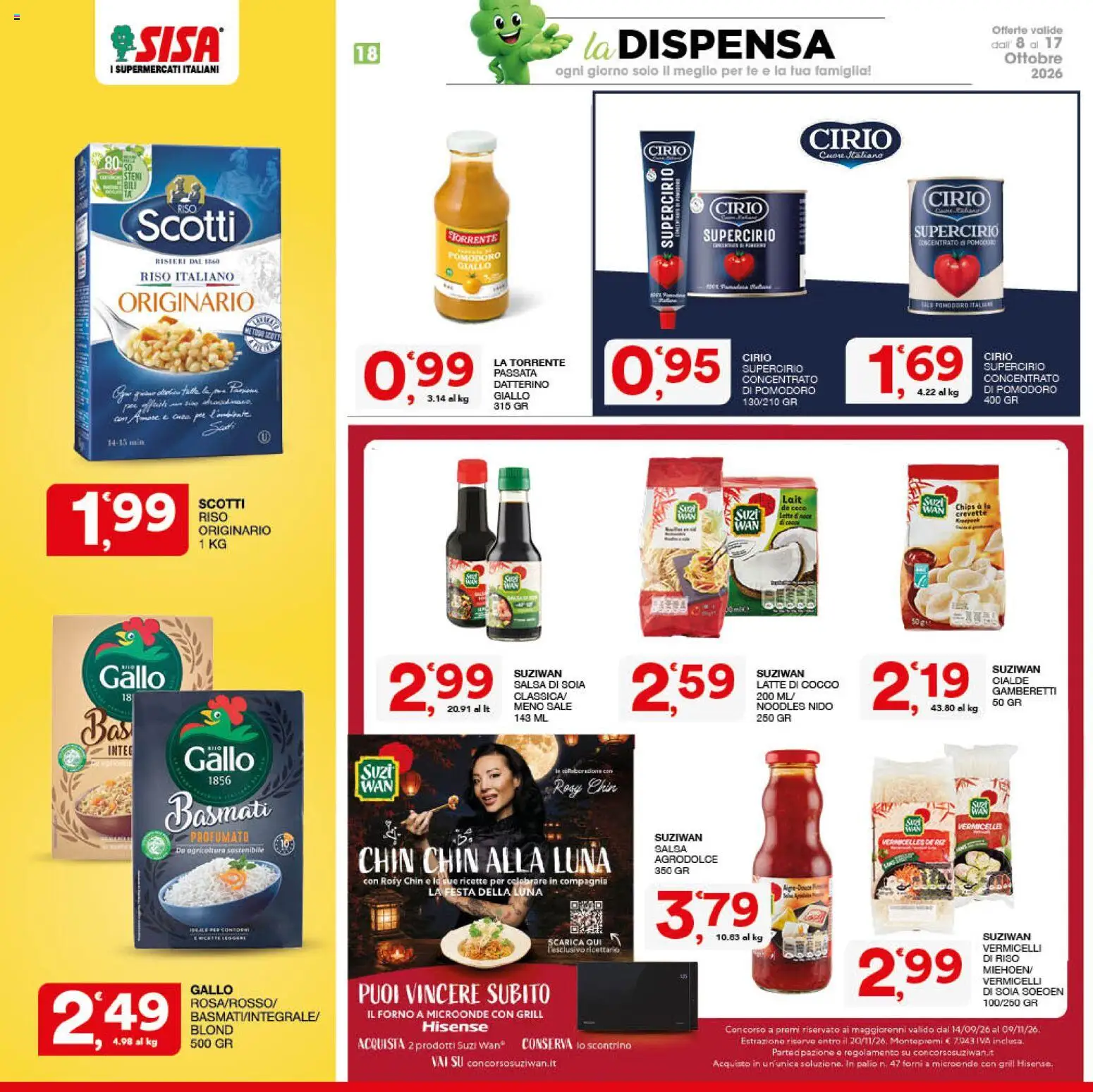 Volantino SISA del 08/10/2026 | Pagina: 18 | Prodotti: Microonde, Latte di cocco, Forno a microonde, Forno
