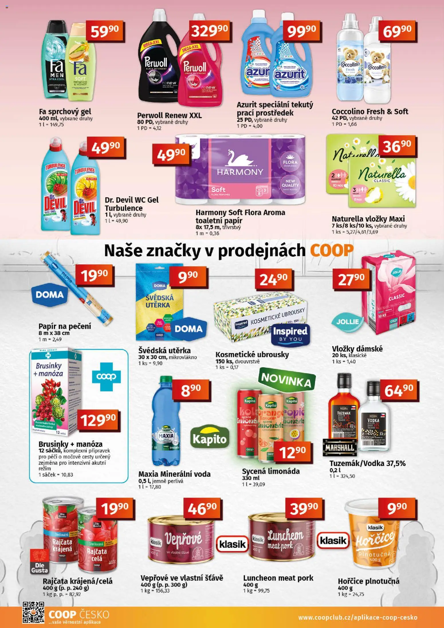 Coop leták - Tuty od 01.07.2026 | Strana: 8 | Produkty: Vložky, Vodka, Tuzemák, Flora