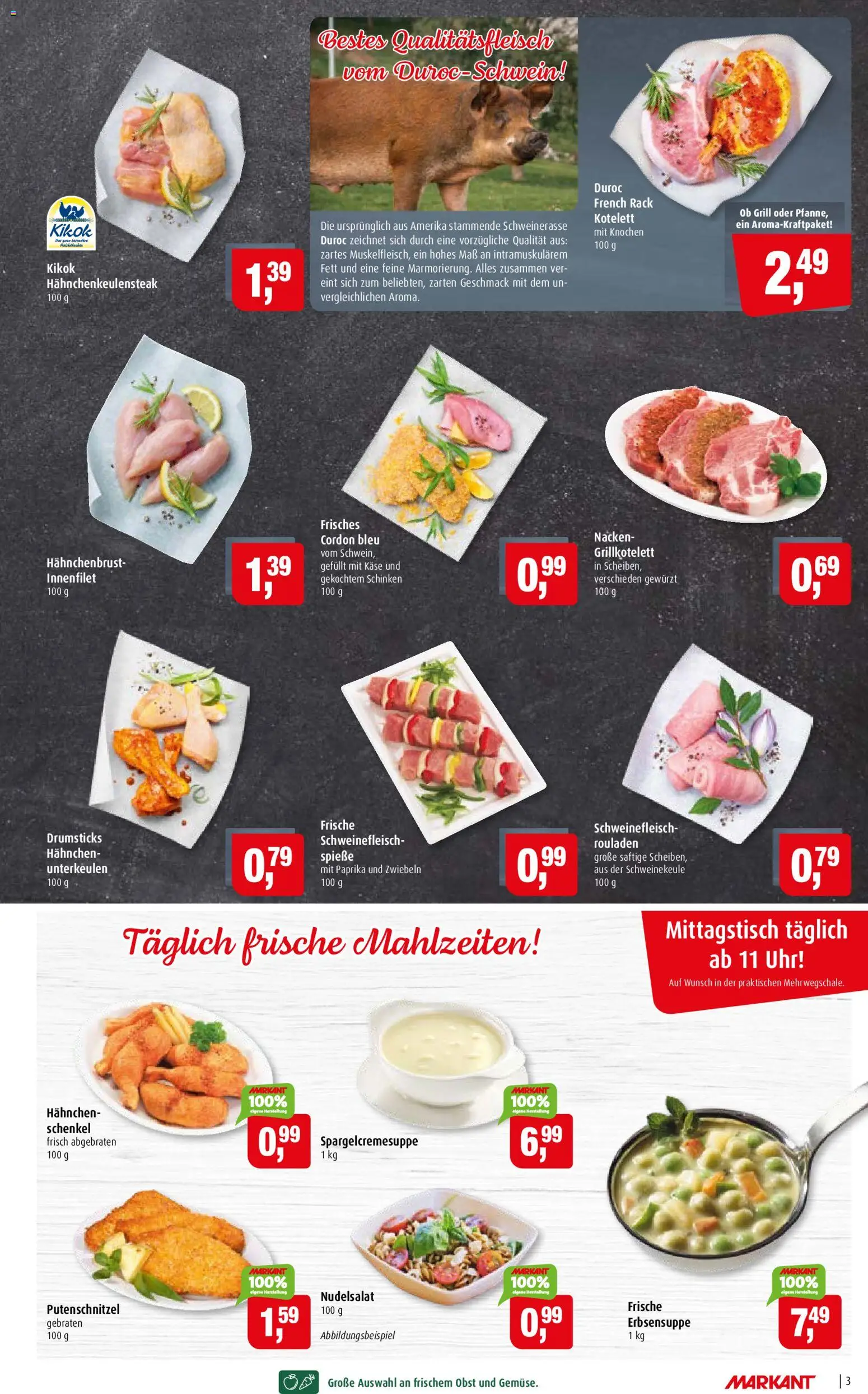 Markant Prospekt – gültig ab 12.10.2026 | Seite: 3 | Produkte: Grill, Spieße, Uhr, Hahnchenbrust