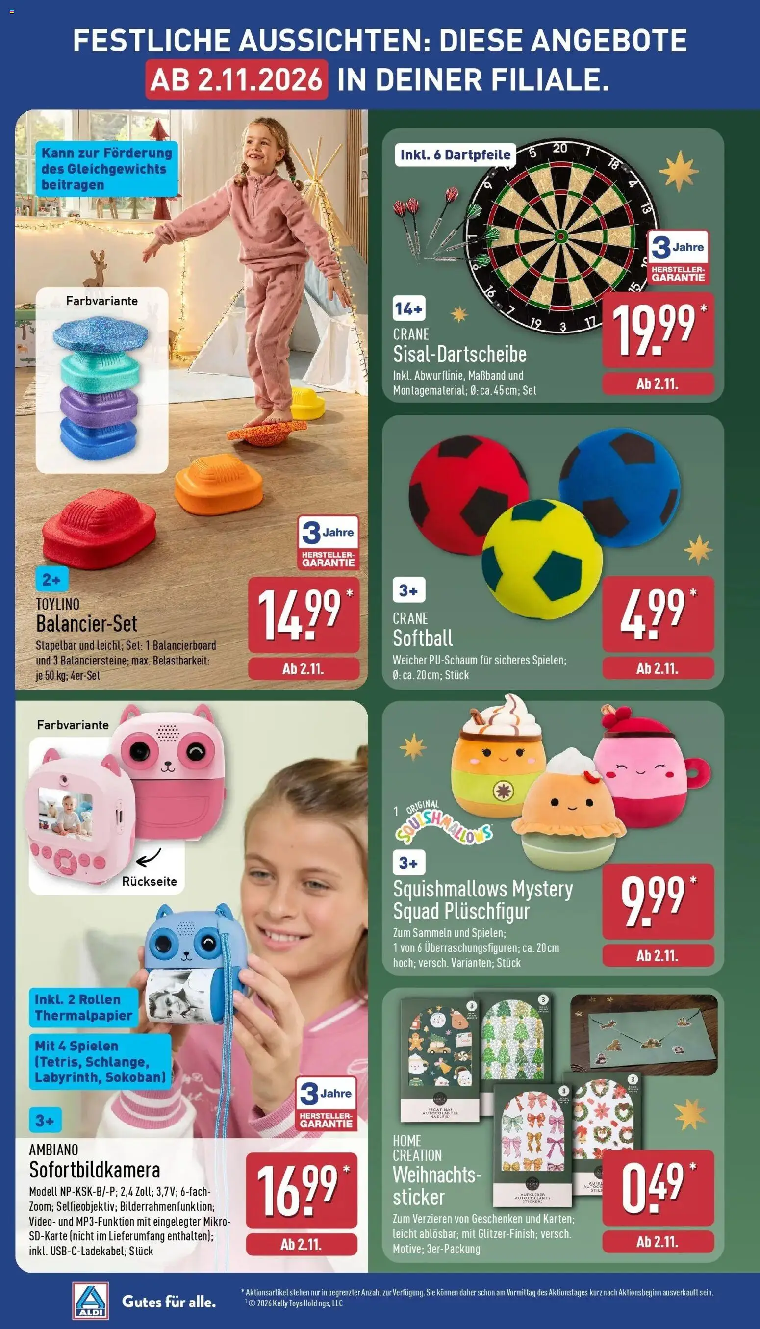 Aldi Aktueller Prospekt (ab 26.10.2026) » Angebote Online | Seite: 27 | Produkte: Balance Board, Home creation, Video