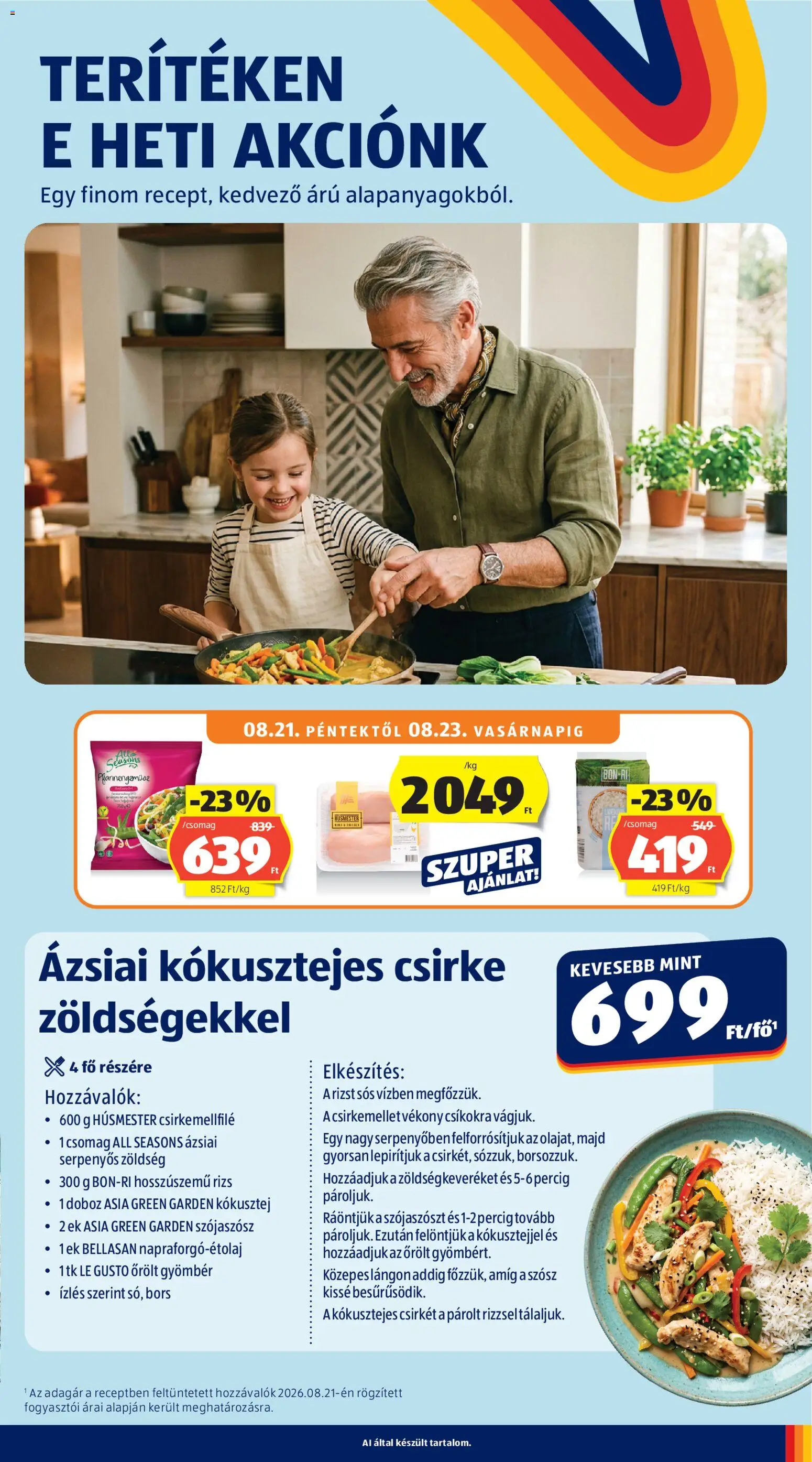Aldi akciós ujság - amely érvényes a következő dátumtól: 2026.08.21. | Oldal: 47 | Termékek: Lé, Serpenyős zöldség, Zöldség, Bors