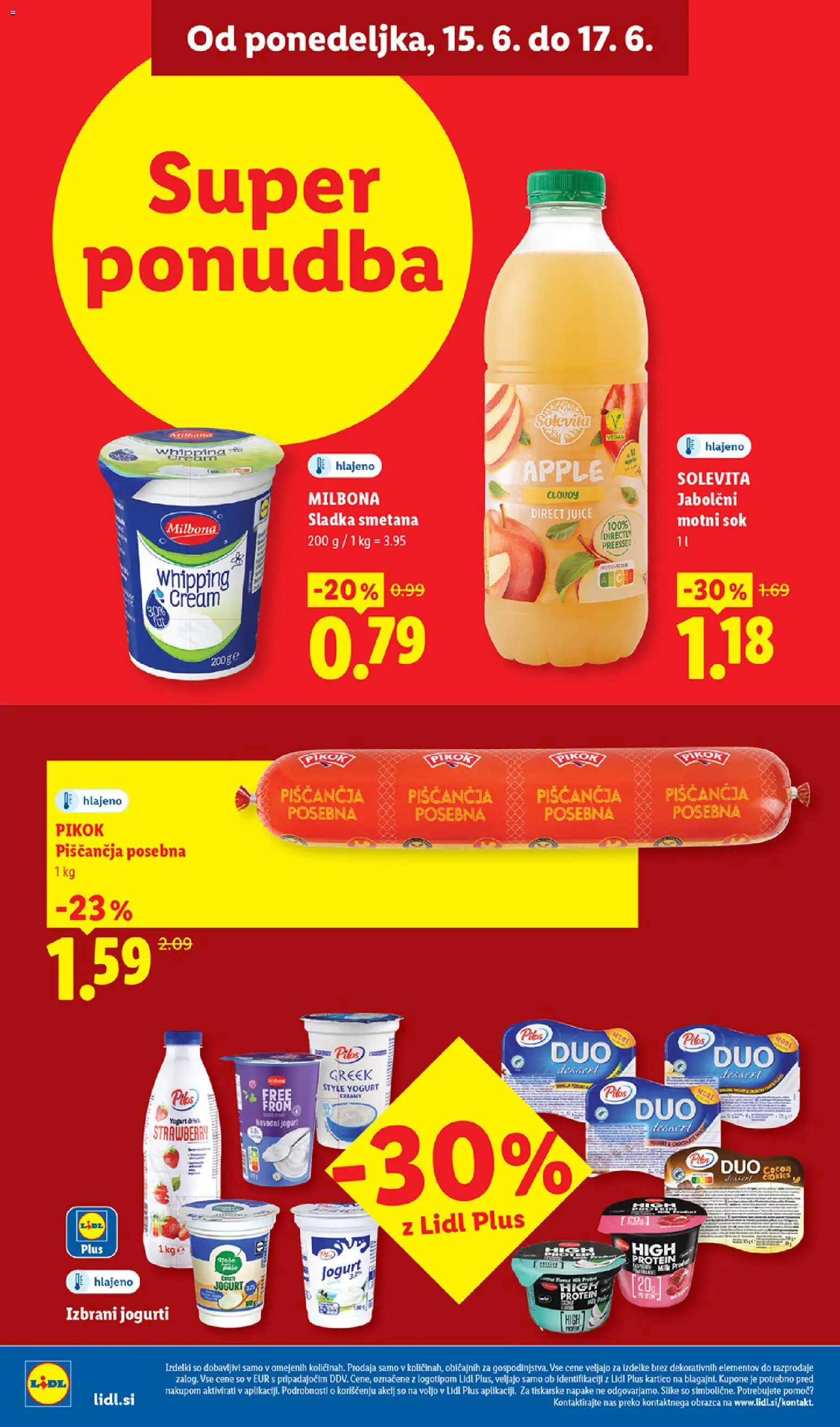 Novi Lidl katalog ponudbe – veljaven od 11.06.2026 | Stran: 56 | Izdelki: Jogurt, Sok, Smetana