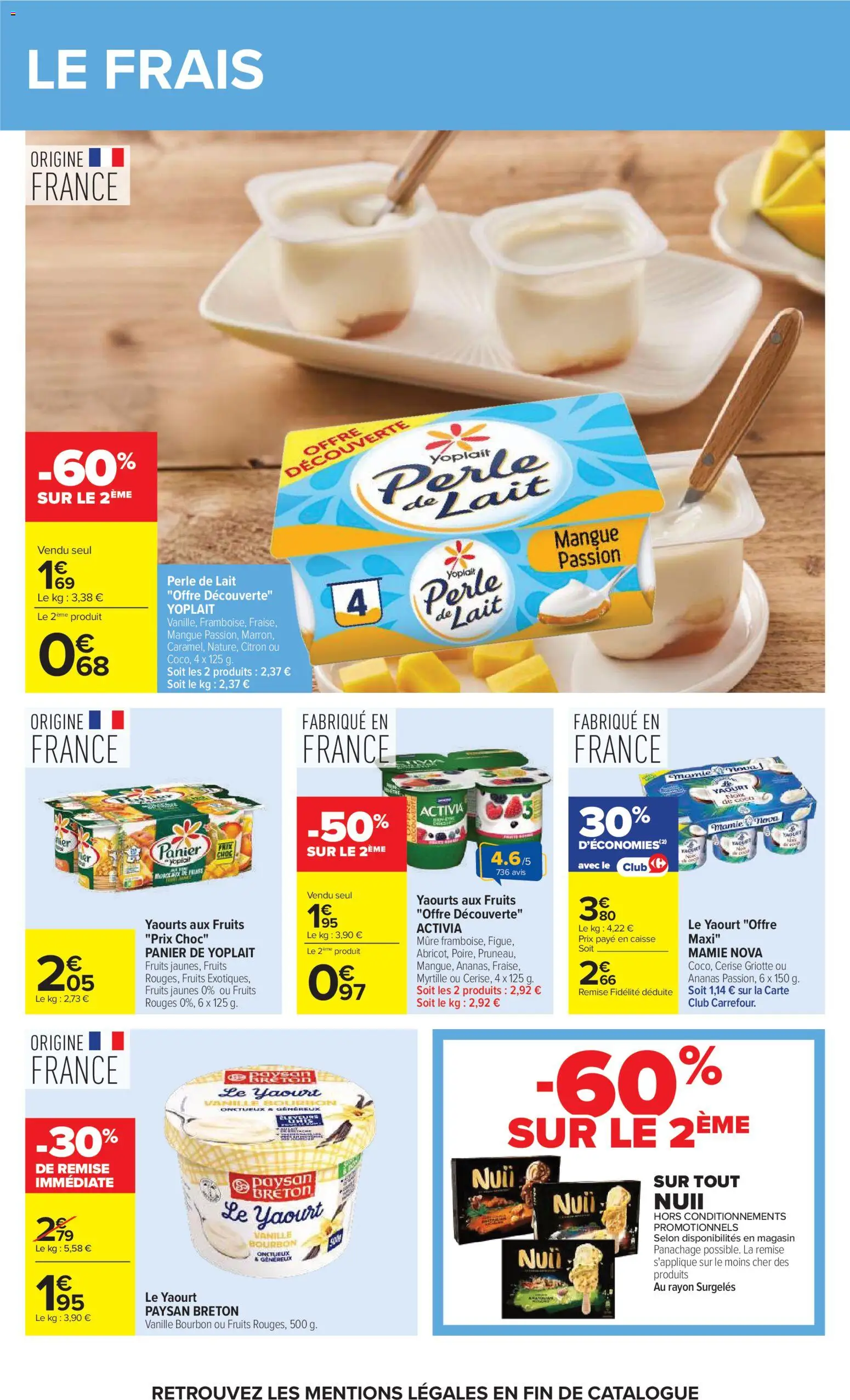 {H1} | Page: 31 | Produits: Panier de Yoplait, Vanille, Yaourt, Ananas