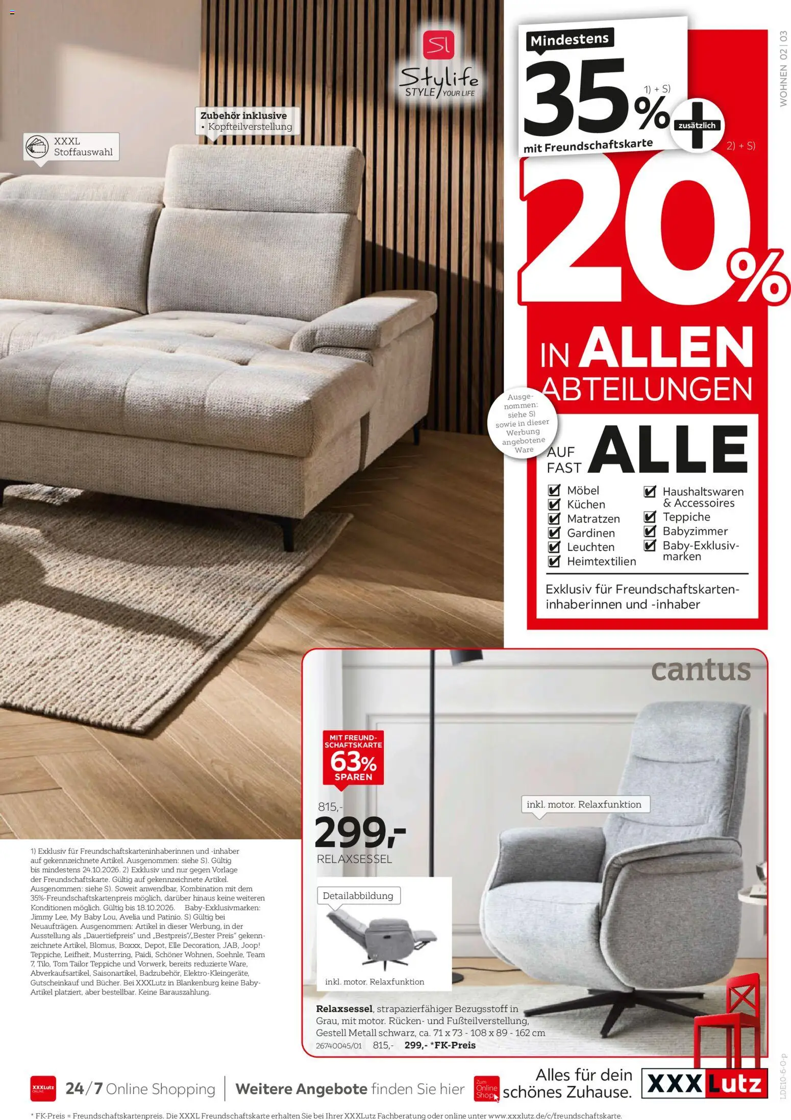 XXXLutz Polster Spezial – gültig ab 10.10.2026 | Seite: 3 | Produkte: Relaxsessel, Kuchen