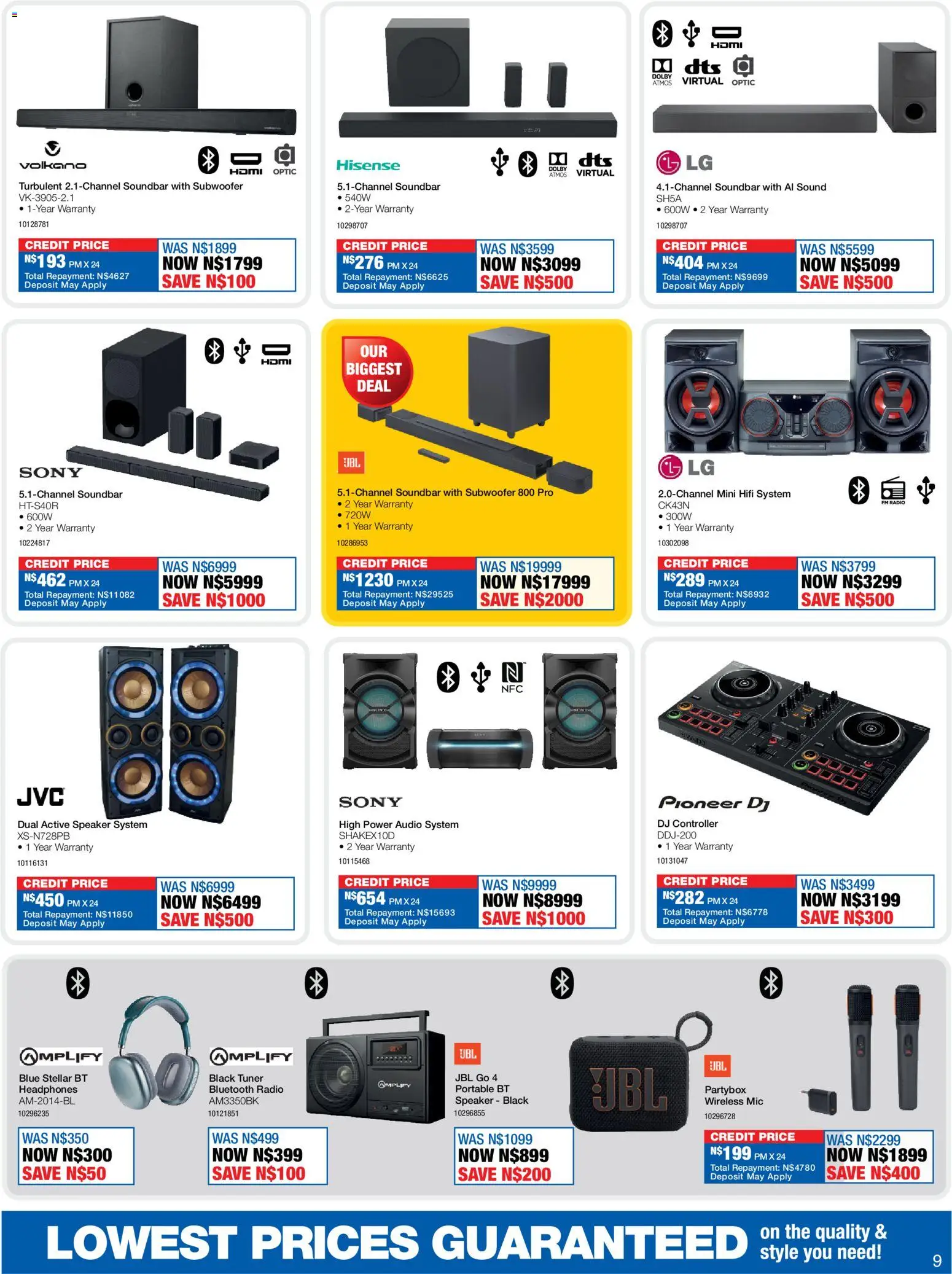 New OK Furniture catalogue – valid from 13.04.2026 | Page: 9 | Products: Radio, Headphones, Speaker, Soundbar