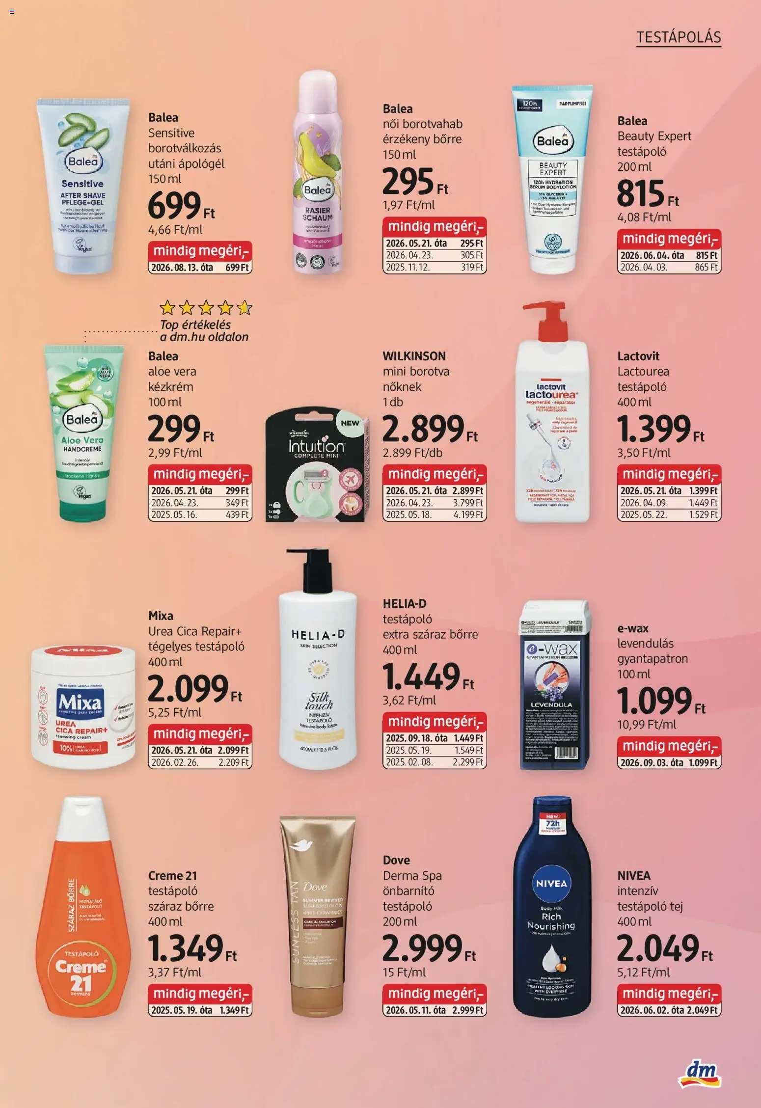 DM Drogerie Markt akciós ujság - amely érvényes a következő dátumtól: 2026.09.03. | Oldal: 13 | Termékek: Dove, Lactovit, Sör, Levendula