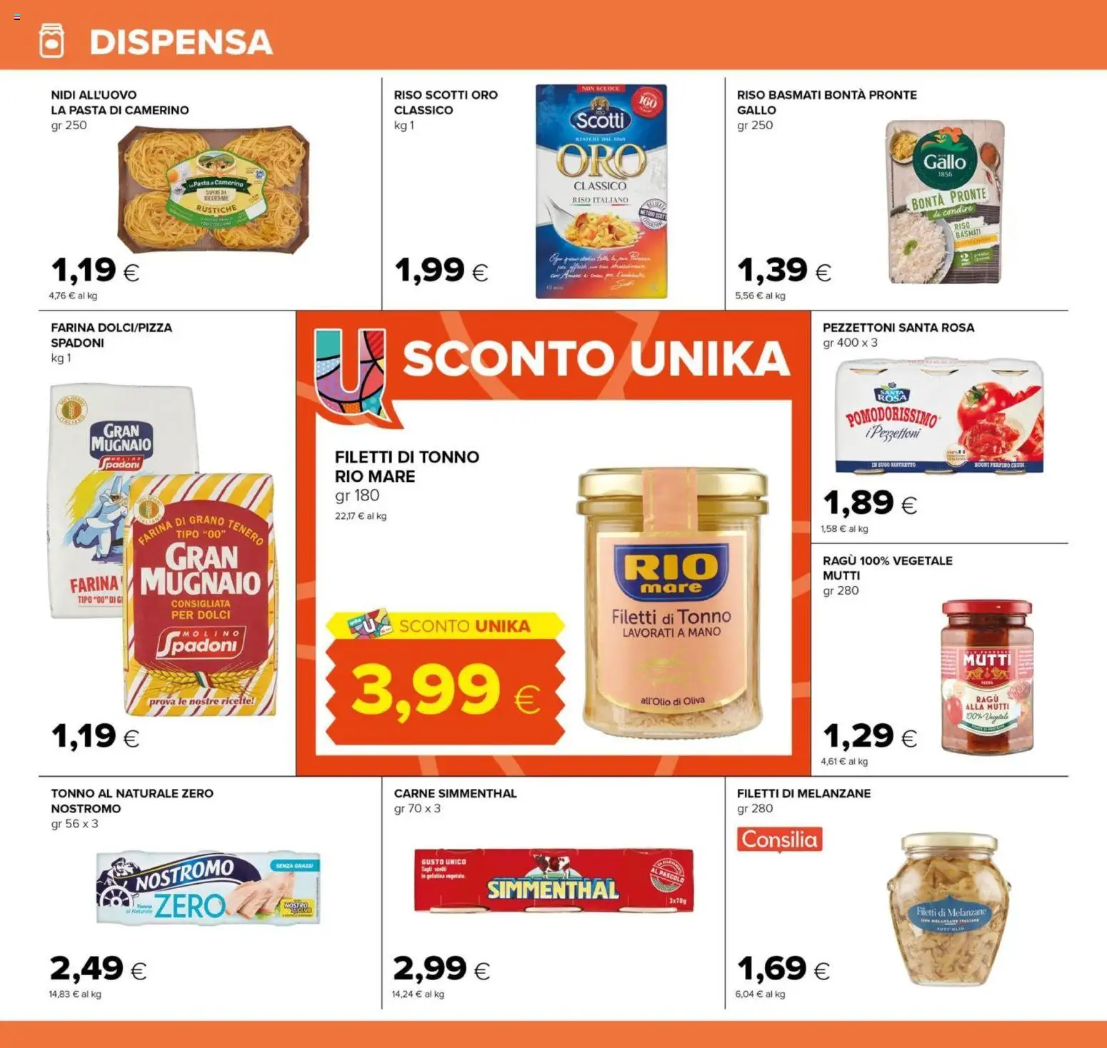 Volantino Tigre del 25/09/2026 | Pagina: 14 | Prodotti: Riso, Carne, Mutti, Dolci