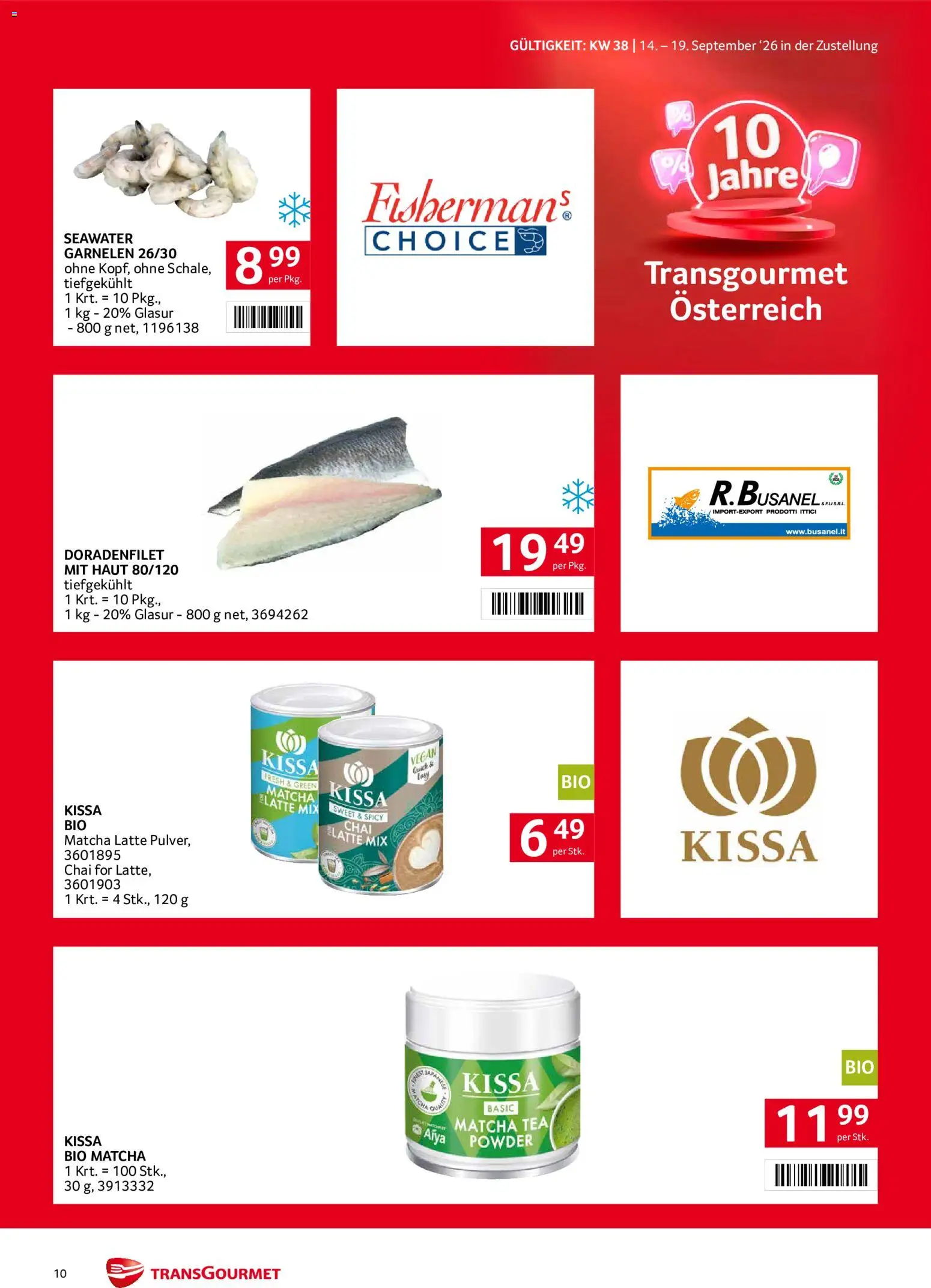 Transgourmet Zustellaktion gültig ab 14.09.2026 | Seite: 10 | Produkte: Matcha
