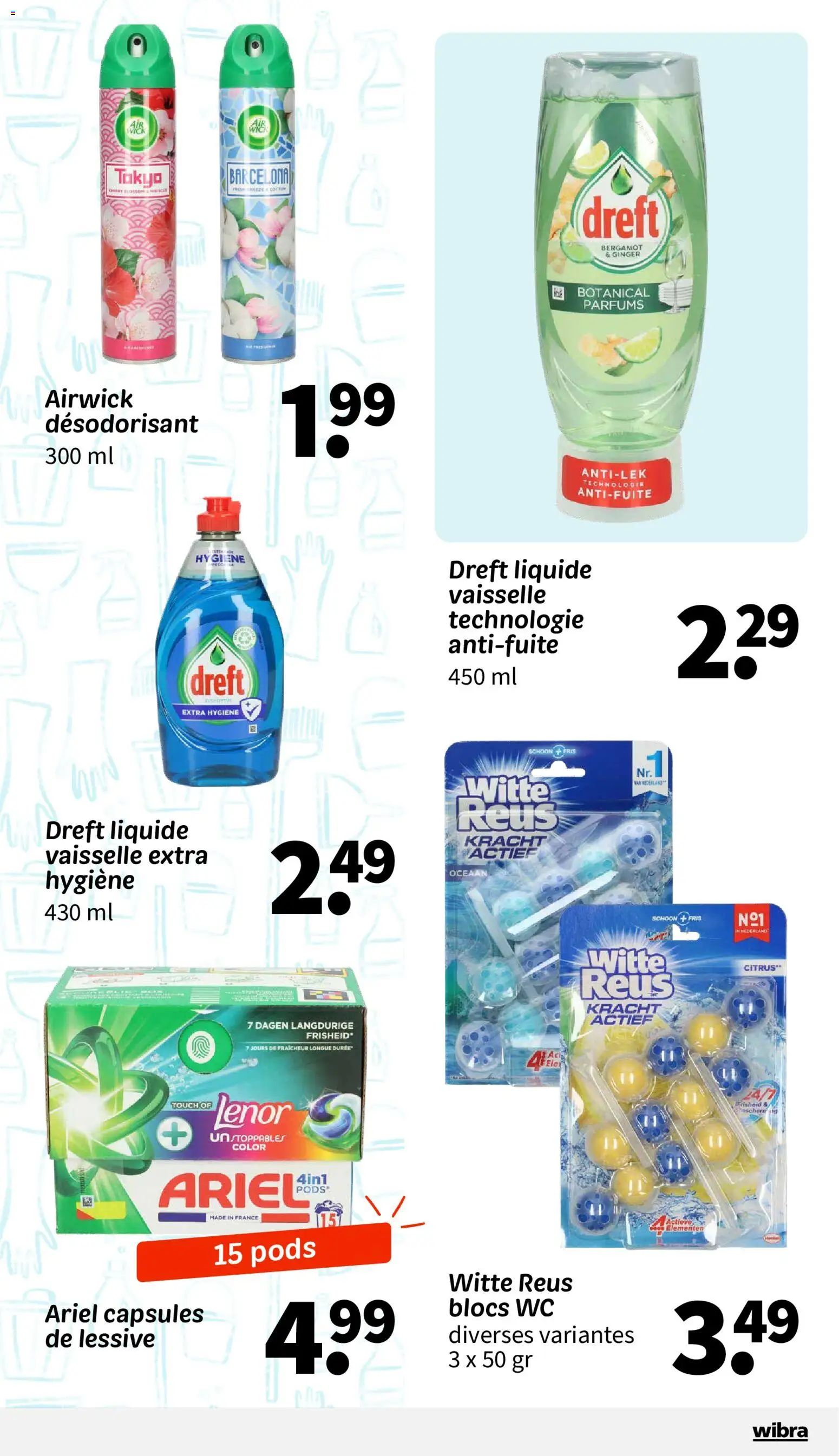 {H1} | Page: 18 | Produits: Lenor, Liquide vaisselle, Désodorisant, Lessive