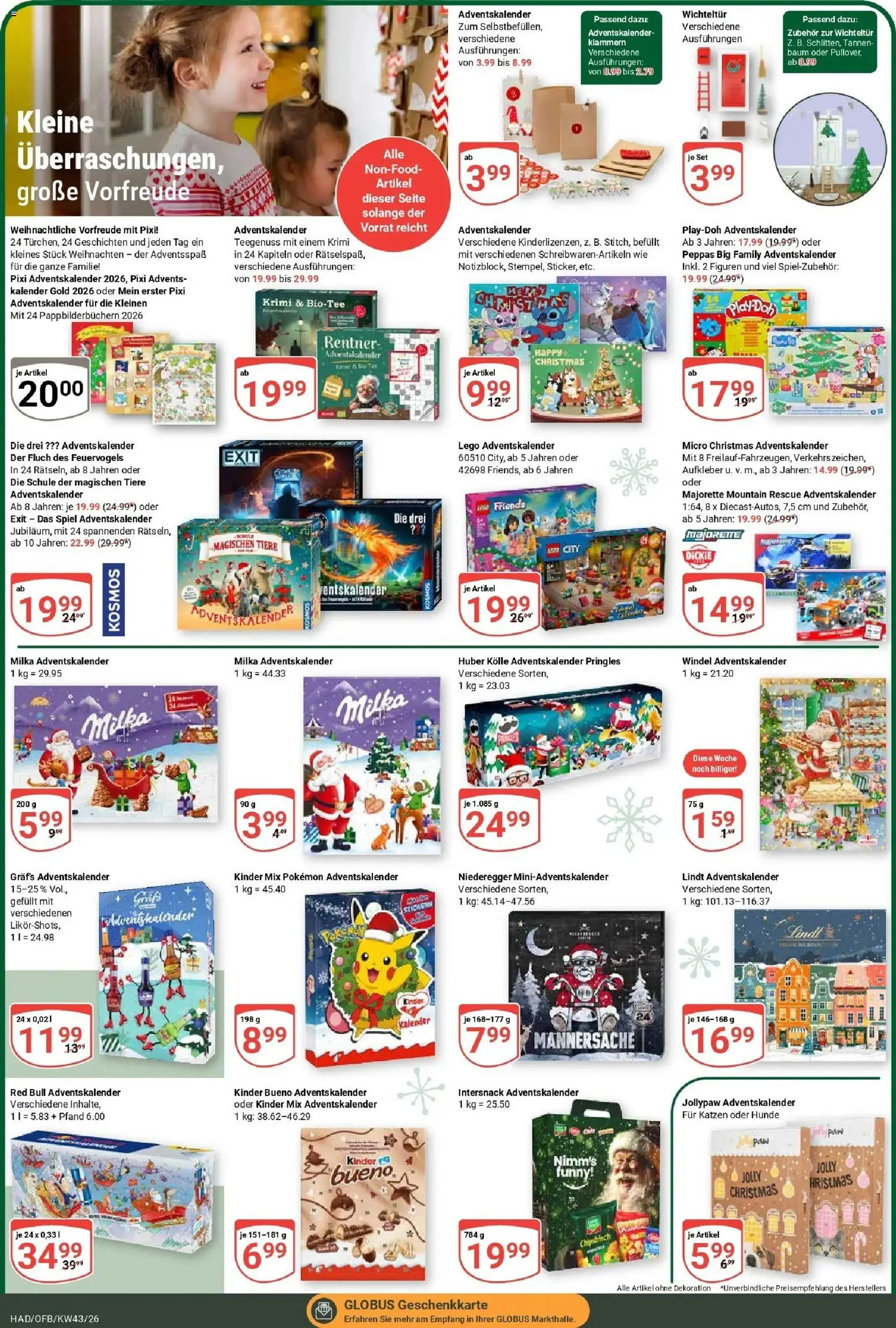 Globus Prospekt Halle (saale) (ab 19.10.2026) » Angebote online | Seite: 23 | Produkte: Red bull, Kinder bueno, Milka, Lindt