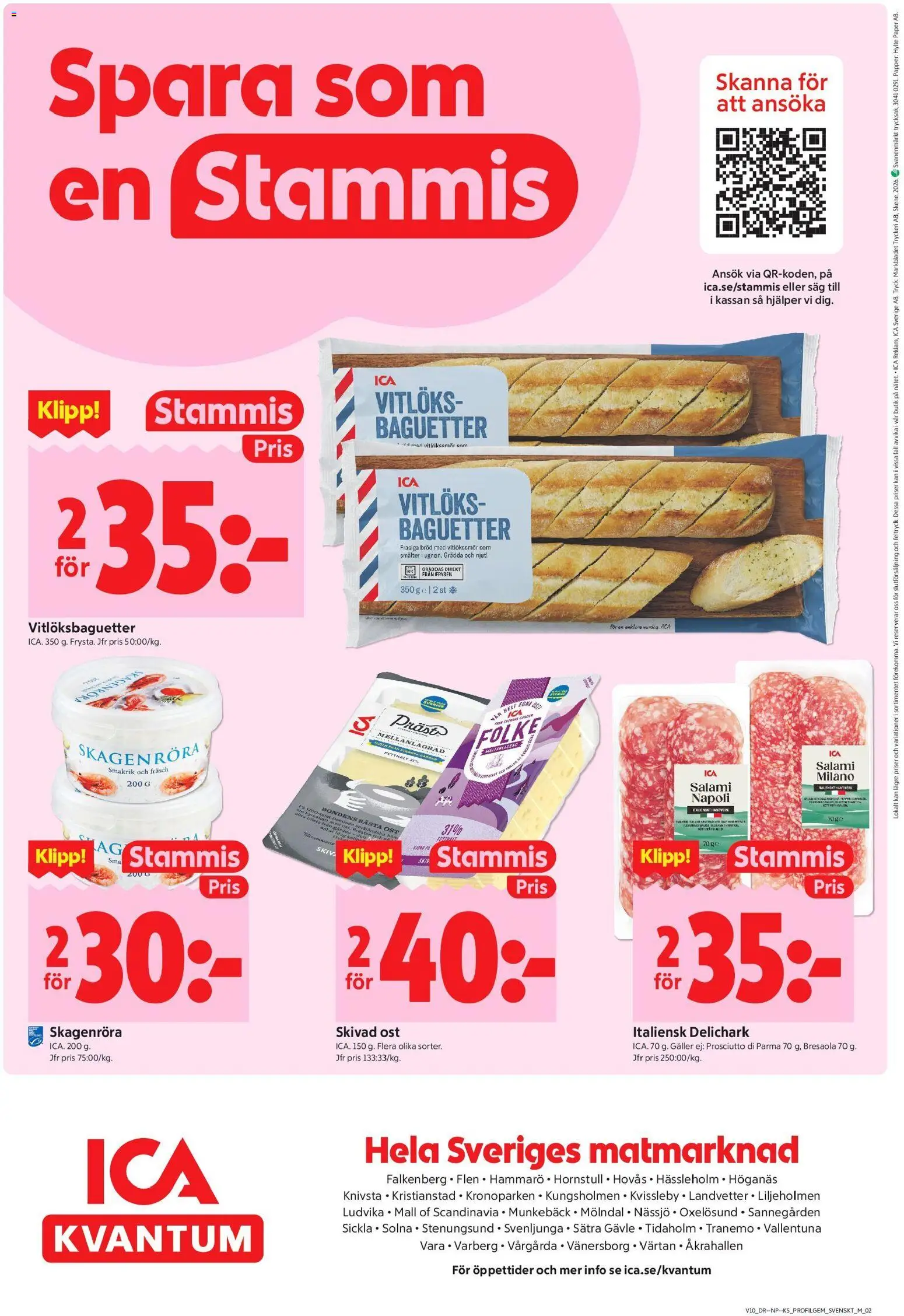 ICA Kvantum reklamblad aktuell från 02/03/2026 | Sida: 8 | Produkter: Såg, Galler, Bröd, Skivad ost