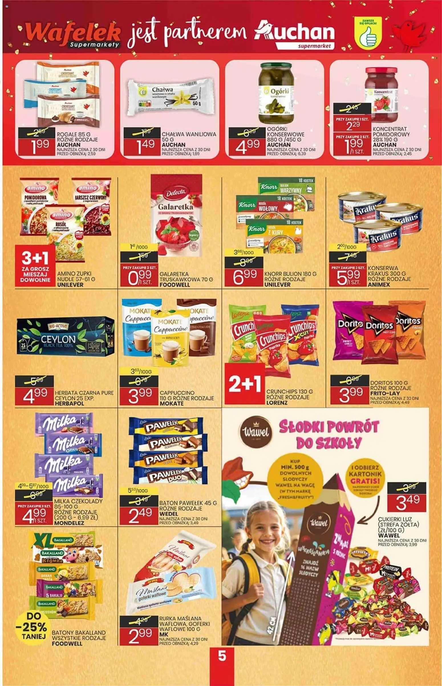 Wafelek gazetka od 24.08.2026 | Strona: 5 | Produkty: Krowka, Cappuccino, Banan, Chałwa