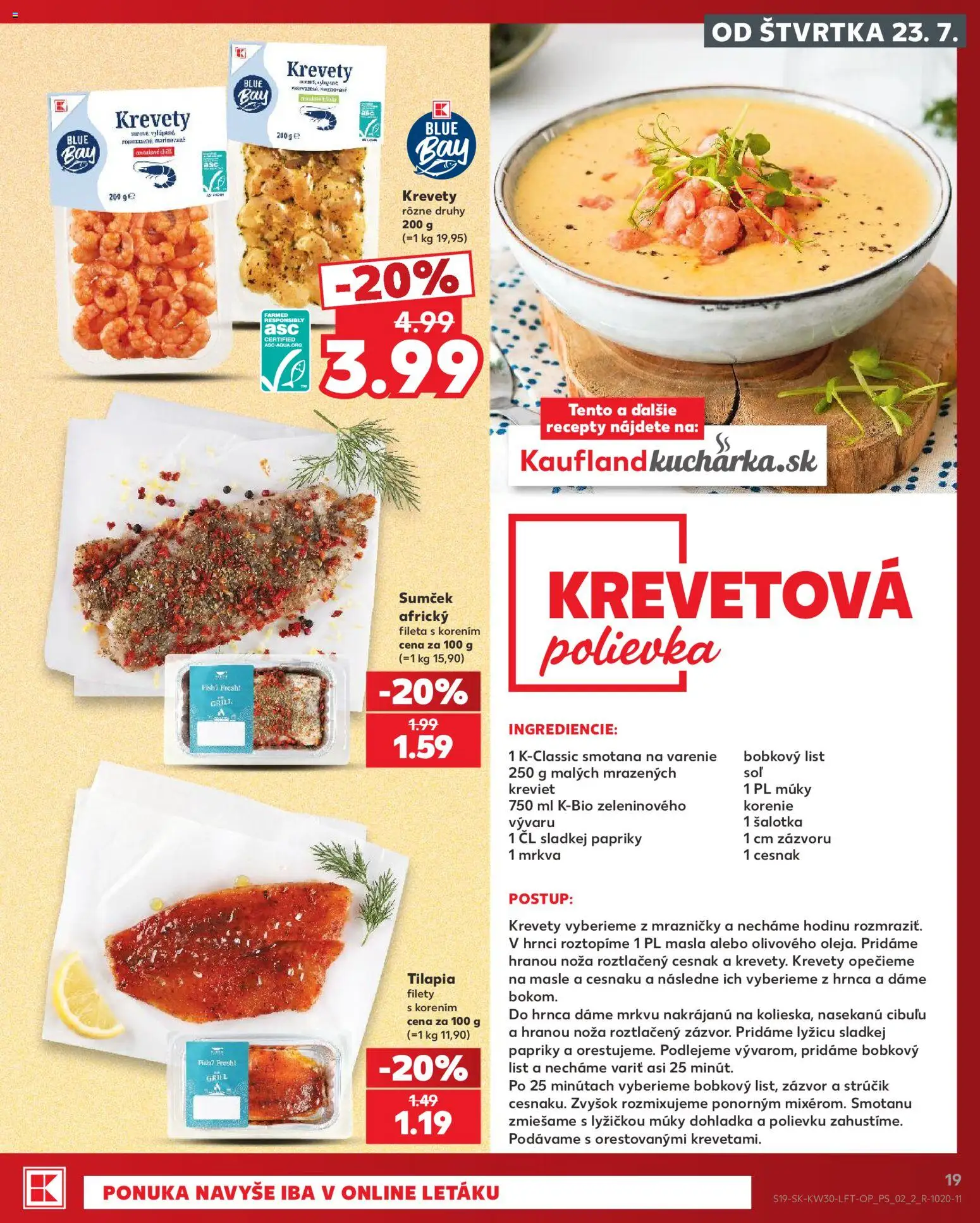 Nové Kaufland akcie – leták je platný od 23.07.2026 | Strana: 19 | Produkty: Mrazničky, Smotana, Korenie