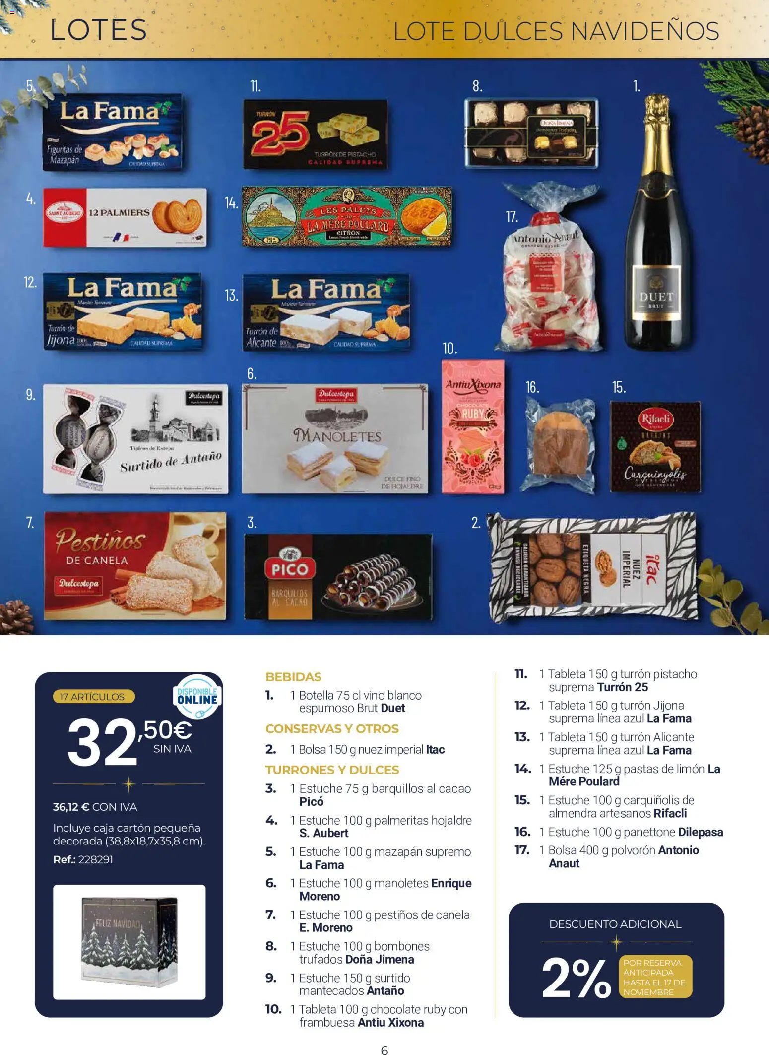 Makro Lotes y Cestas Navidad Centro │ válido desde el 03/09/2026 | Página: 6 | Productos: Conservas, Vino blanco, Dulces, Caja