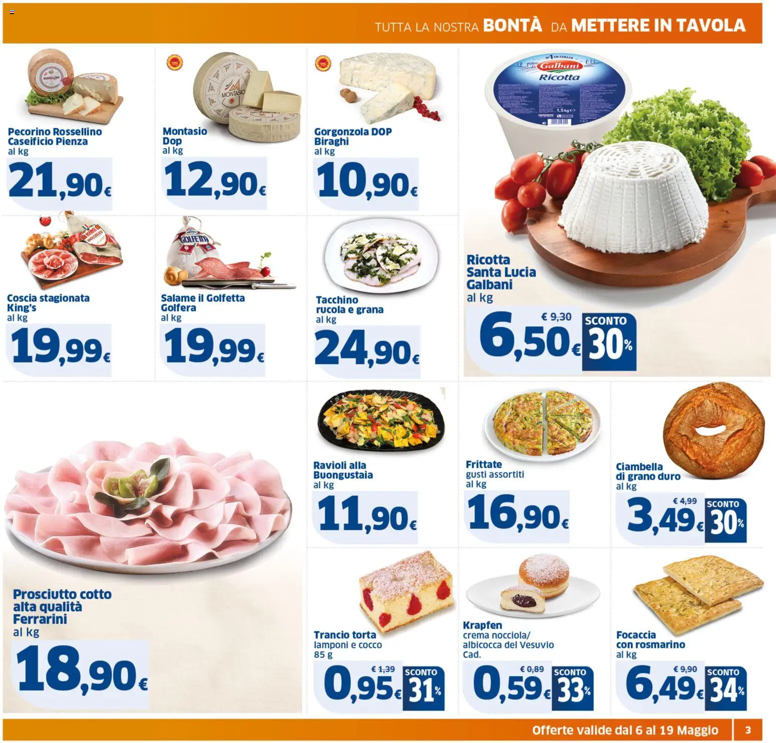 Volantino SIGMA del 06.05.2026 | Pagina: 3 | Prodotti: Crema, Rosmarino, Focaccia, Torta