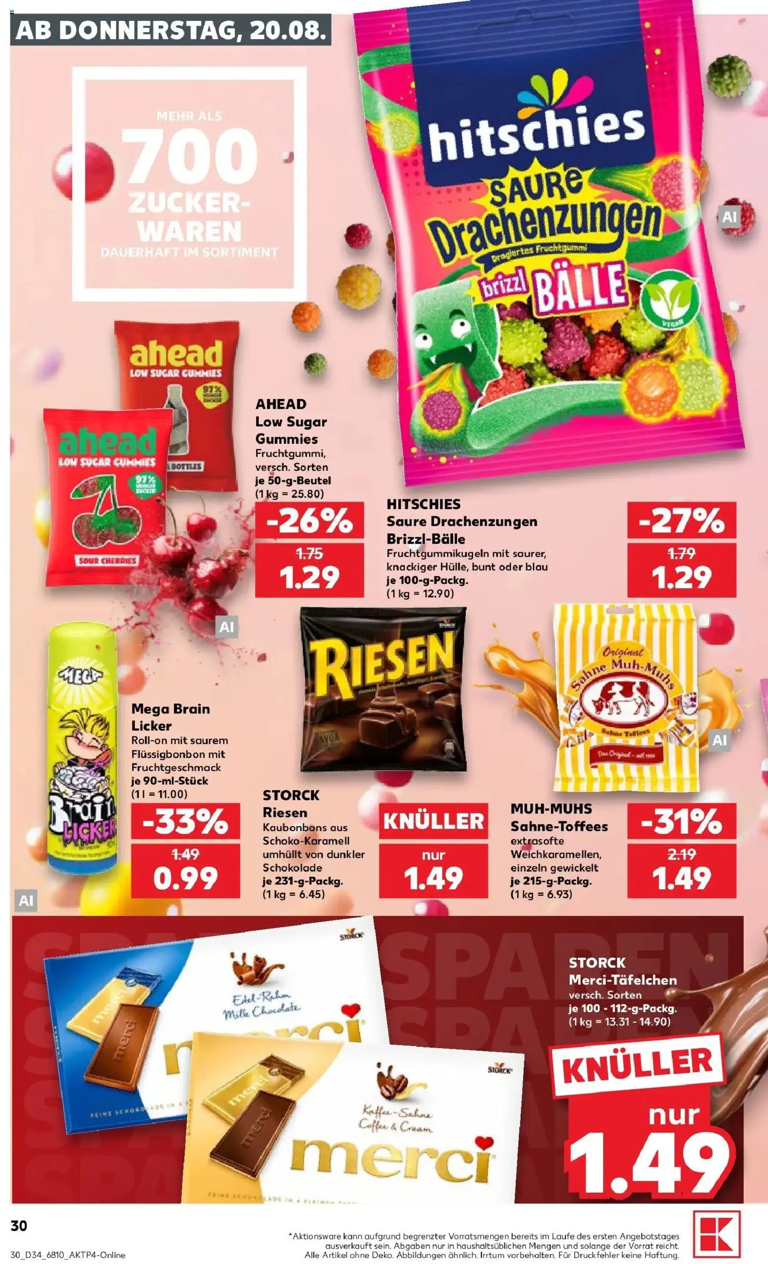 Prospekt Kaufland ab 17.08.2026 » Angebote Online zum Blättern | Seite: 41 | Produkte: Merci, Schokolade, Zucker, Sahne