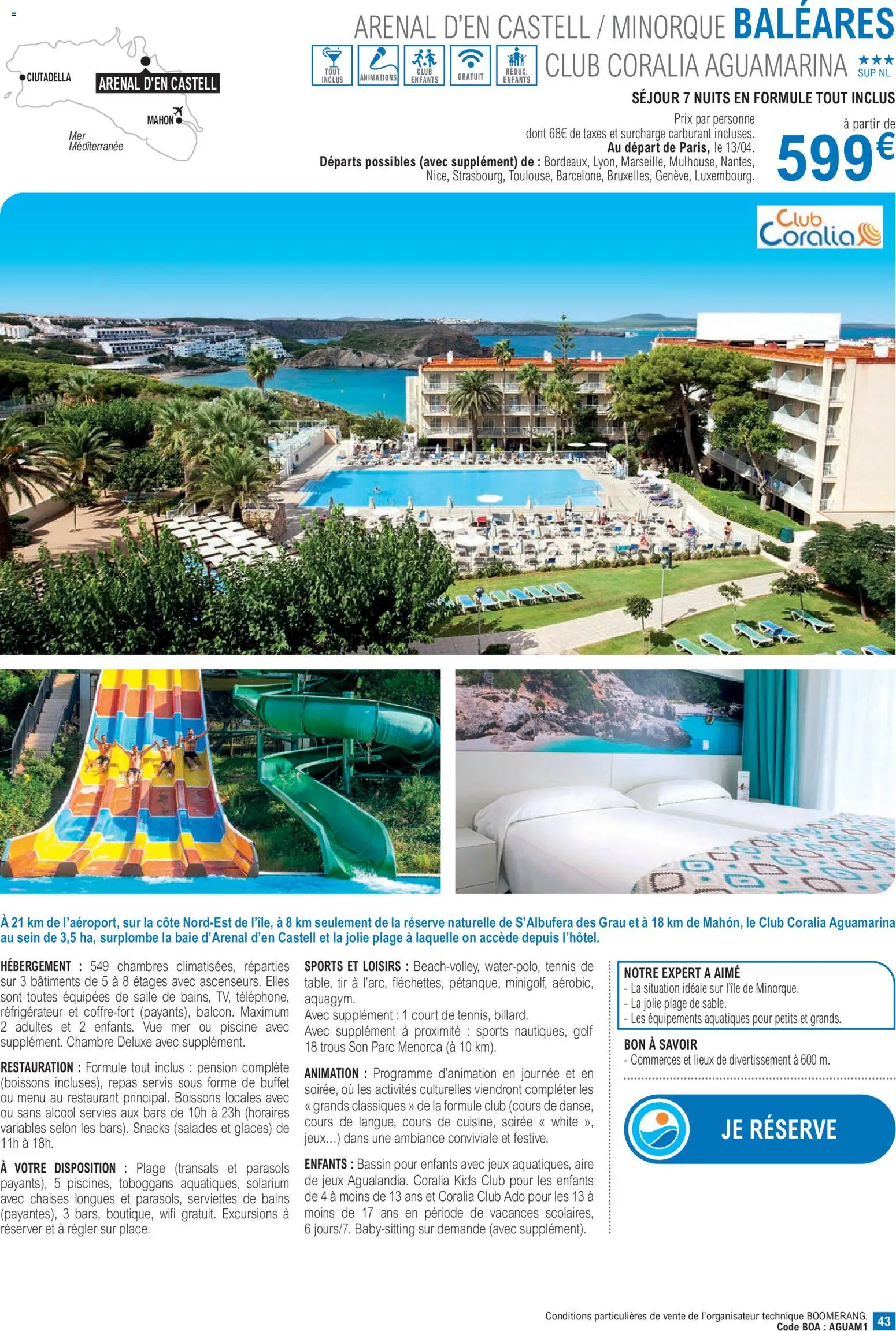{H1} | Page: 43 | Produits: Snacks, Boissons, Piscine, Serviettes