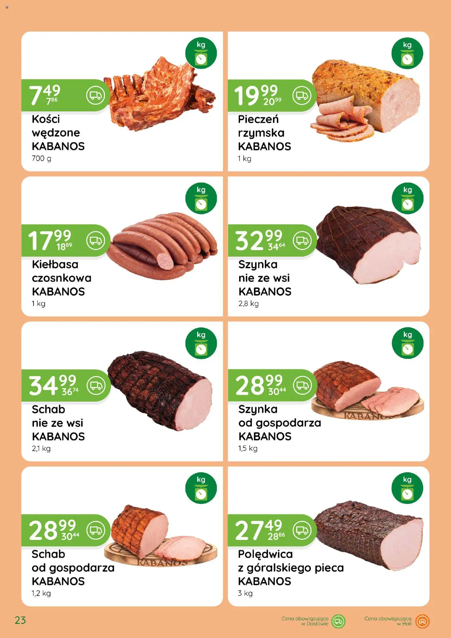 Eurocash gazetka - Katalog Wędlin od 03.09.2026 | Strona: 23 | Produkty: Kiełbasa, Schab, Szynka, Kabanos