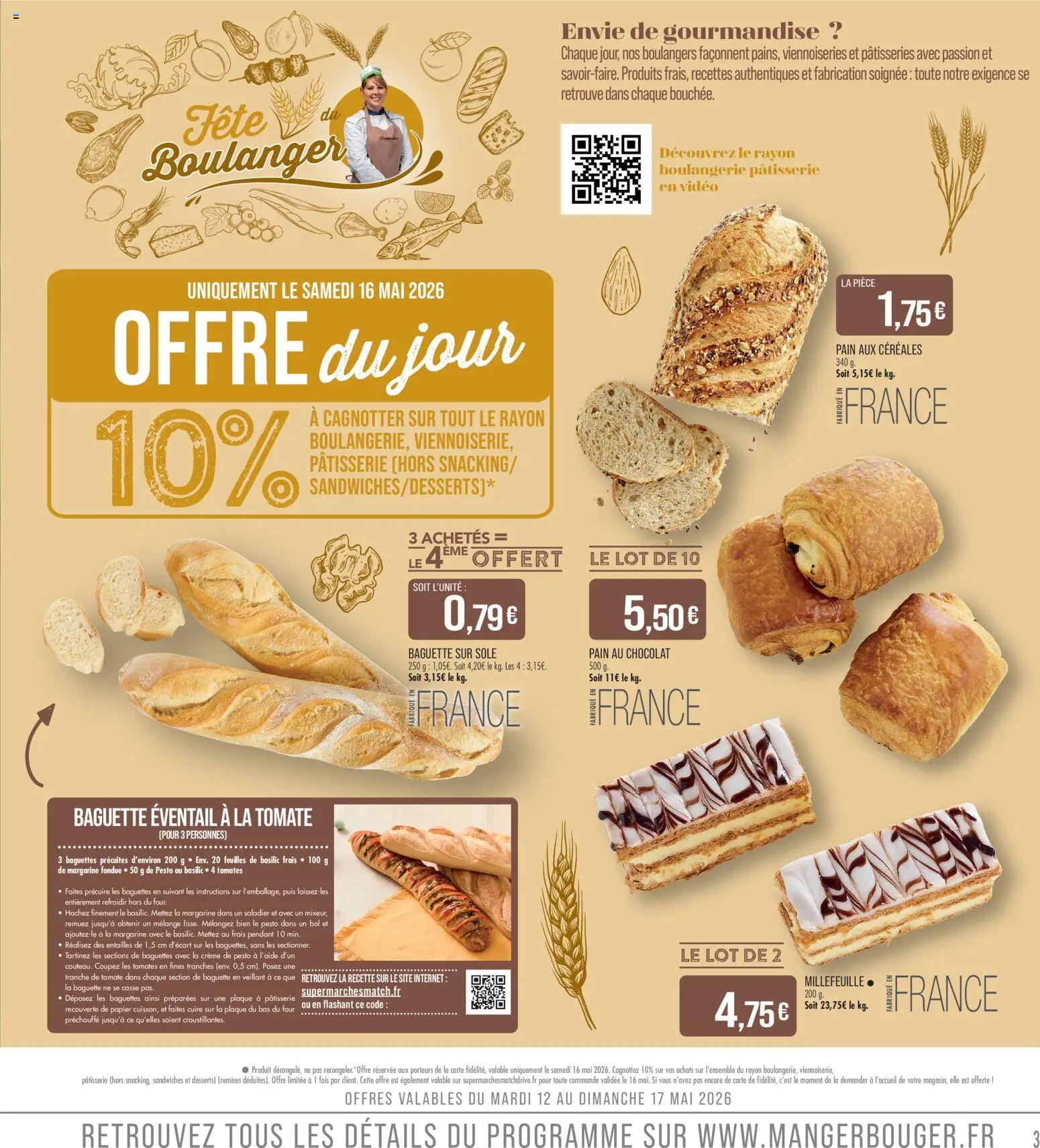 {H1} | Page: 5 | Produits: Bol, Chocolat, Tomates, Crème