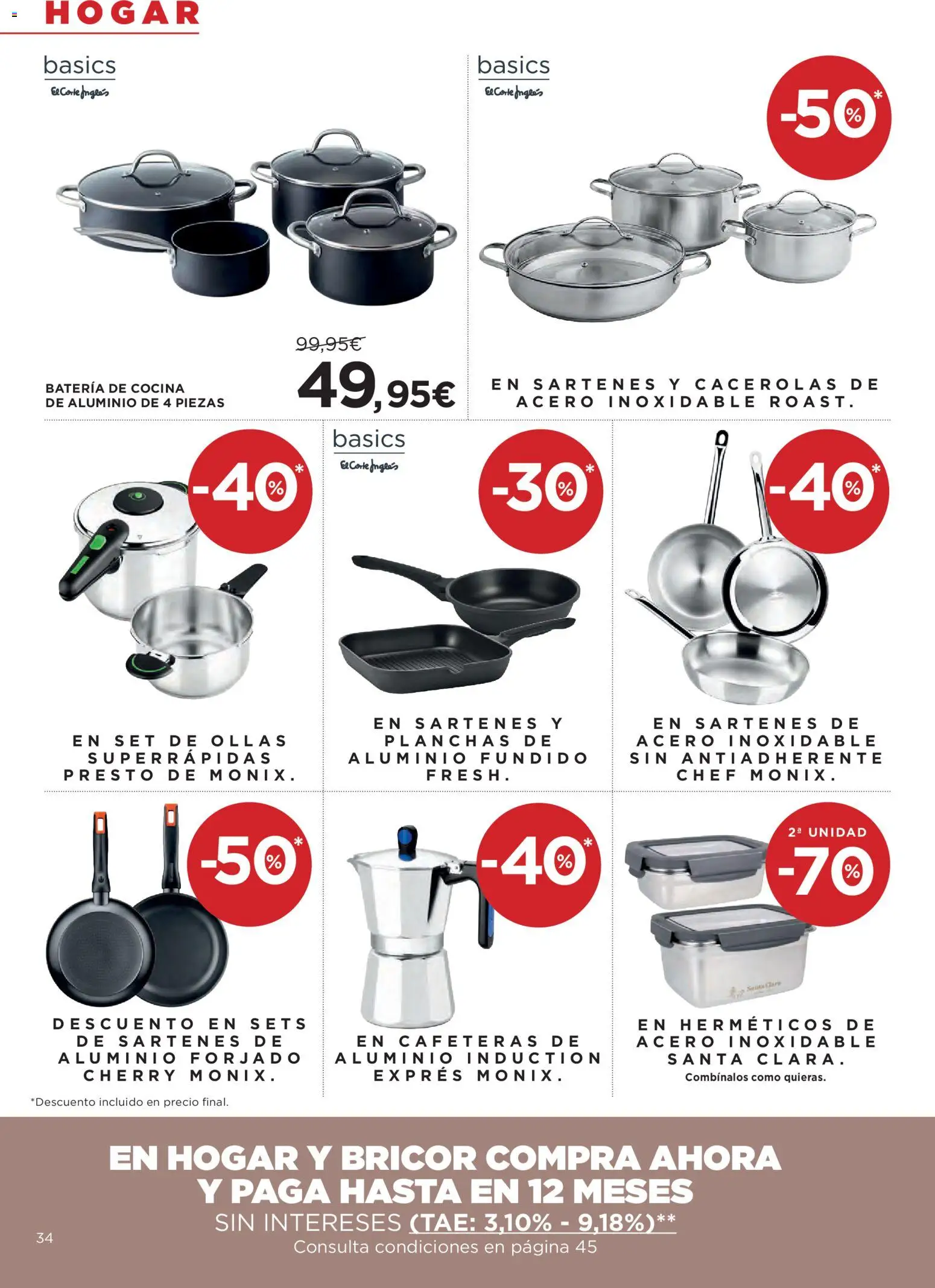 Hipercor catálogo │ válido desde el 30/07/2026 | Página: 34 | Productos: Cocina, Batería