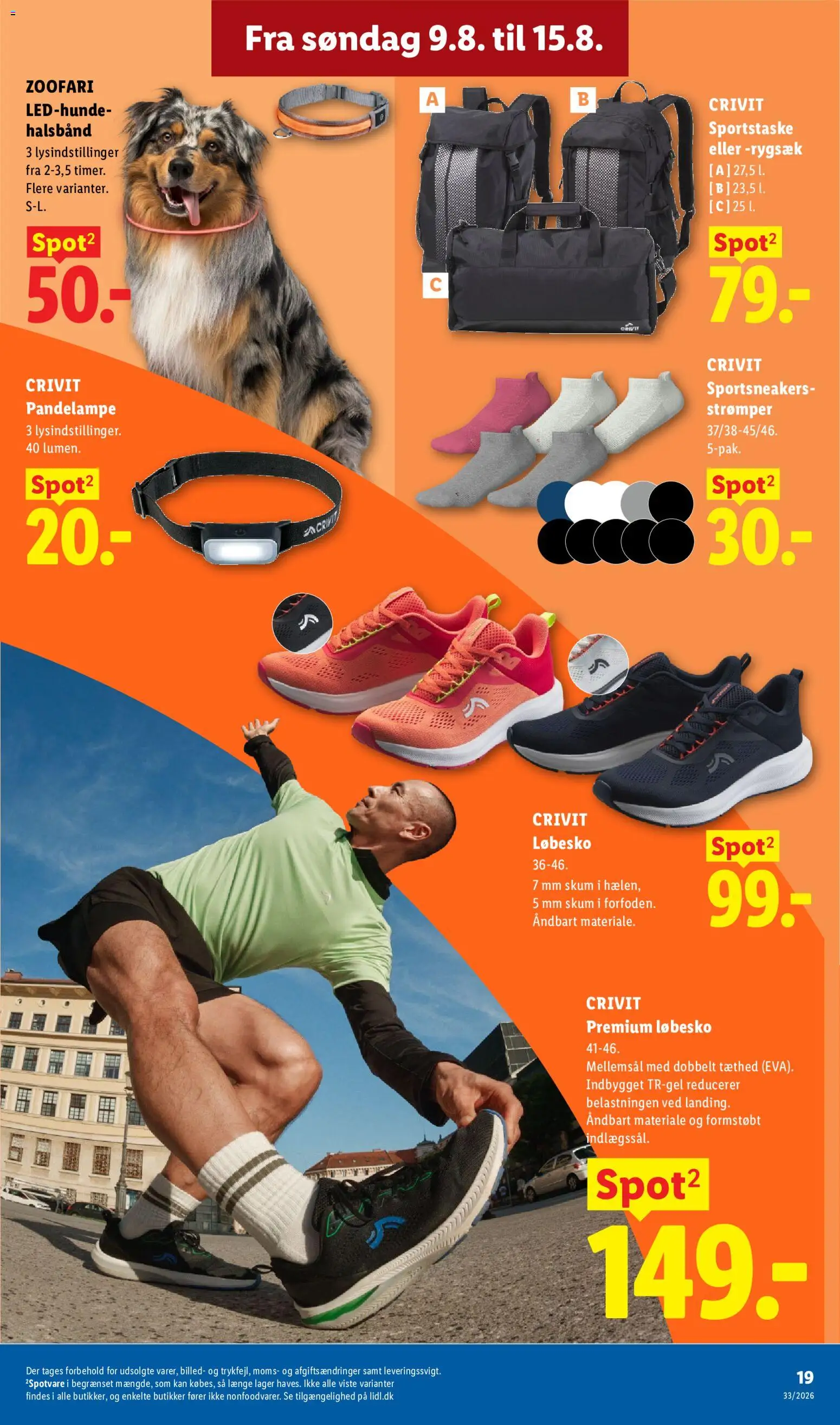 Lidl tilbudsavis – gyldig fra 09/08/2026 | Side: 20 | Produkter: Rygsæk, Søm, Strømper