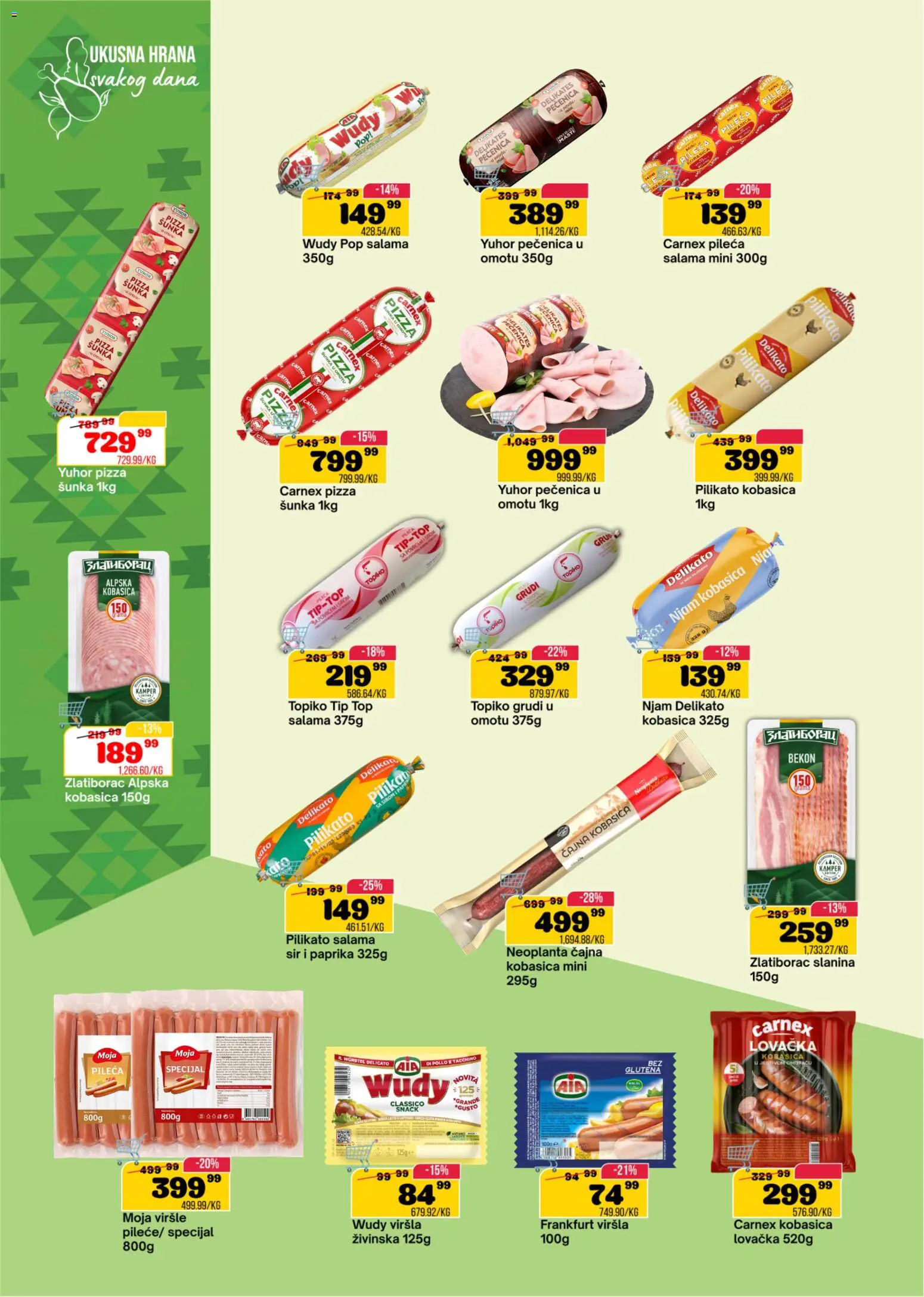 Senta Promet katalog - važi od 29.07.2026 | Strana: 6 | Proizvode: Paprika, Šunka, Slanina, Pizza šunka