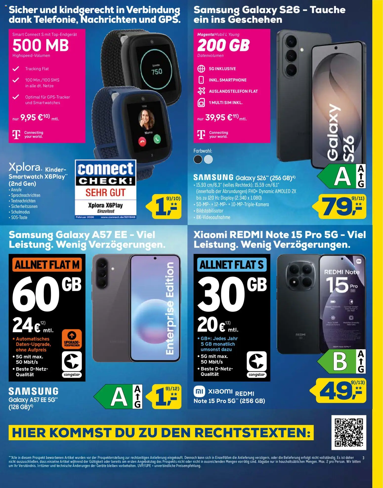 Euronics Prospekt – gültig ab 08.08.2026 | Seite: 3 | Produkte: Xiaomi, Smartwatch, Samsung, Smartphone