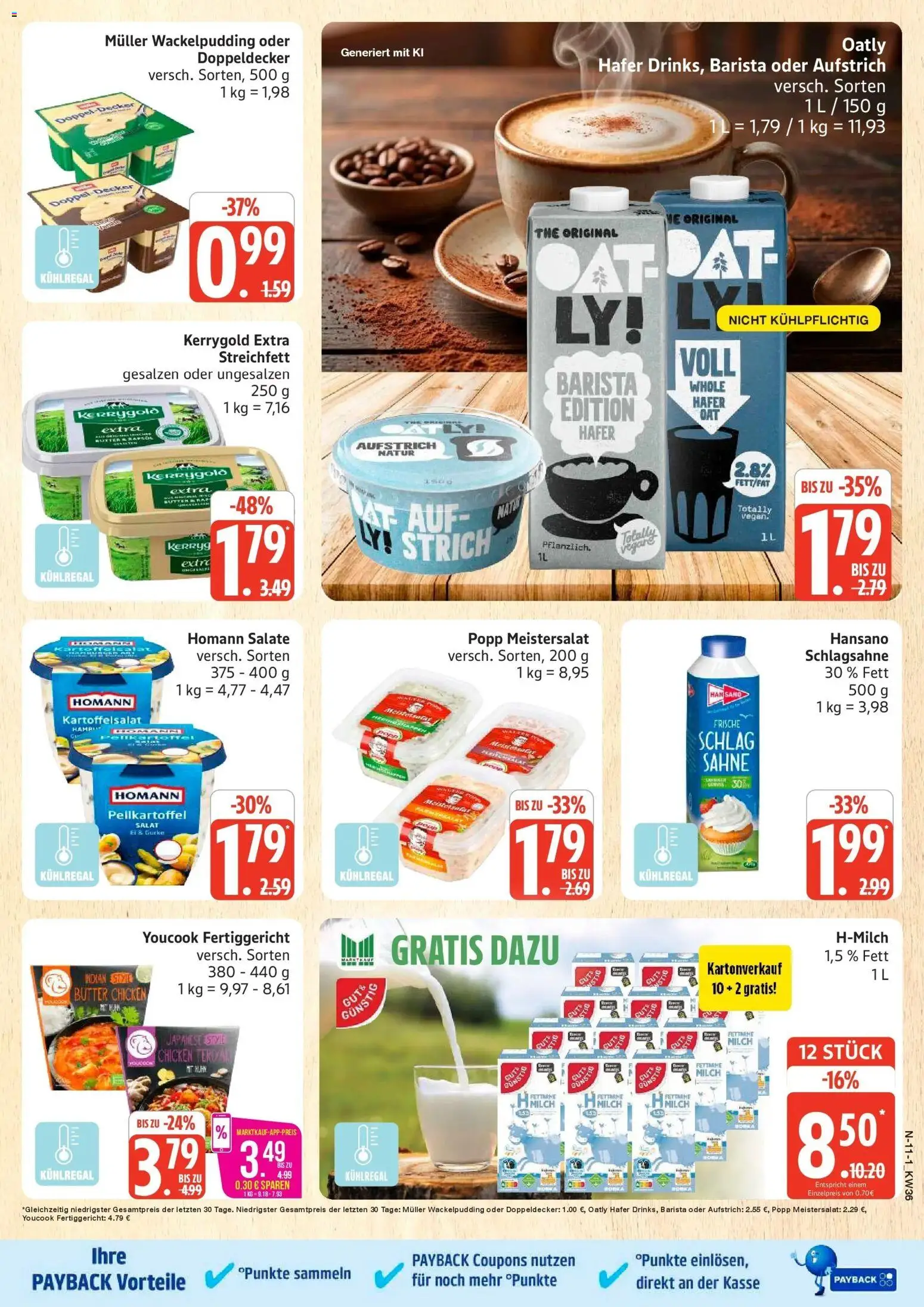 Marktkauf Prospekt Buxtehude (ab 31.08.2026) » Angebote online | Seite: 11 | Produkte: Youcook, Milch, Oatly, Sahne
