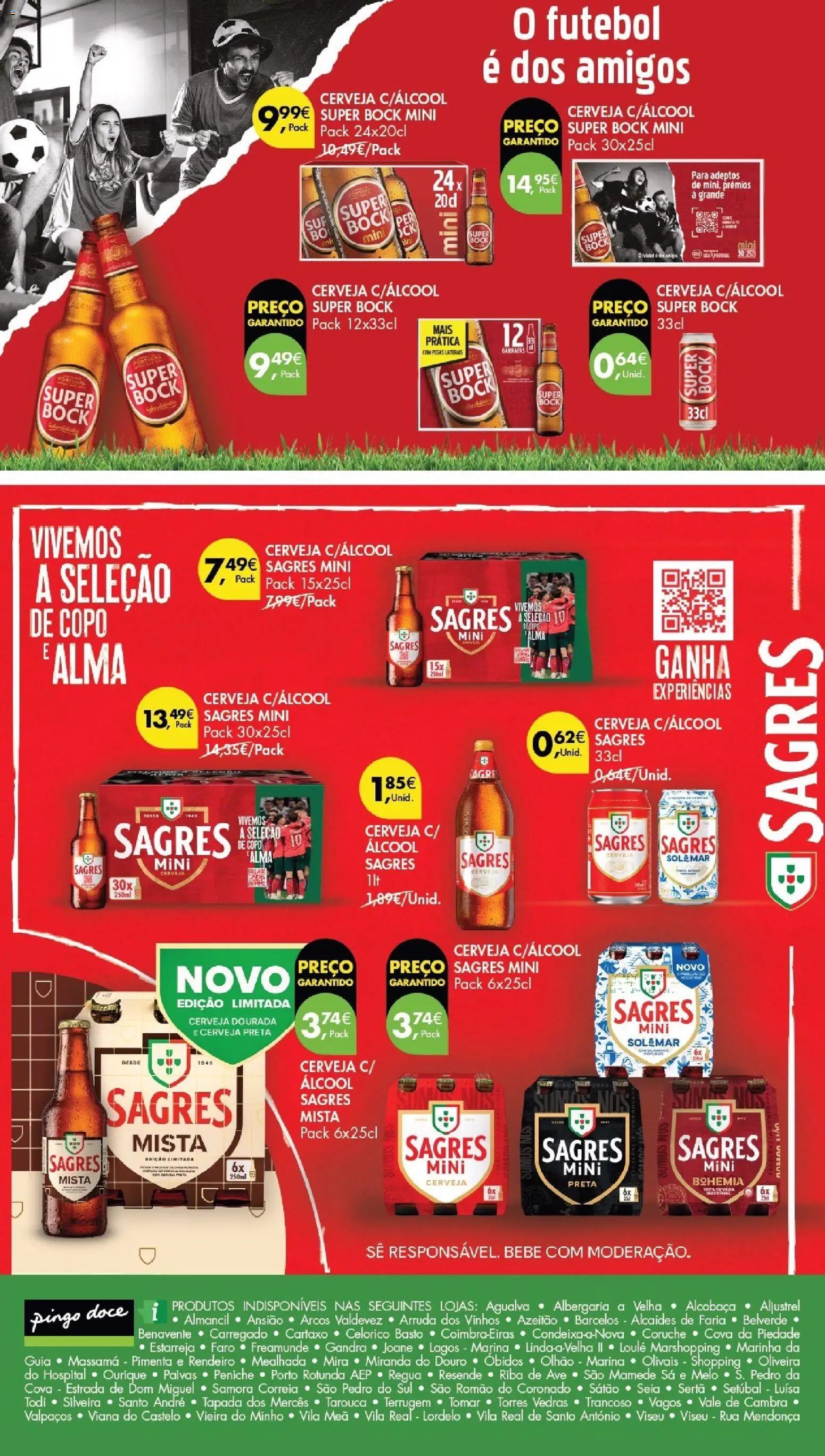 Pingo Doce Bebidas e Petiscos 2026 │ válido de 09.06.2026 | Página: 16 | Produtos: Dourada, Pimenta, Super bock, Cerveja