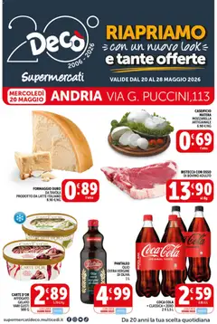 Anteprima del volantino Decò volantino Supermercati Andria valido a partire dal 20.05.2026