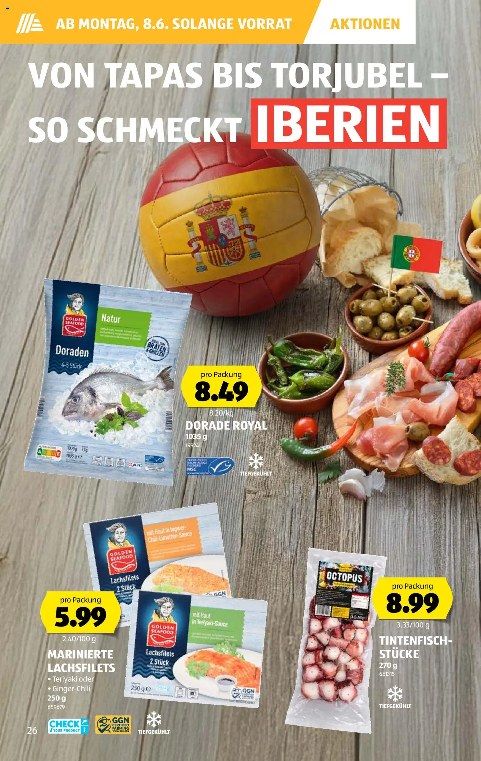 Aldi aktionen – gültig ab 04.06.2026 | Seite: 26 | Produkte: Tintenfisch