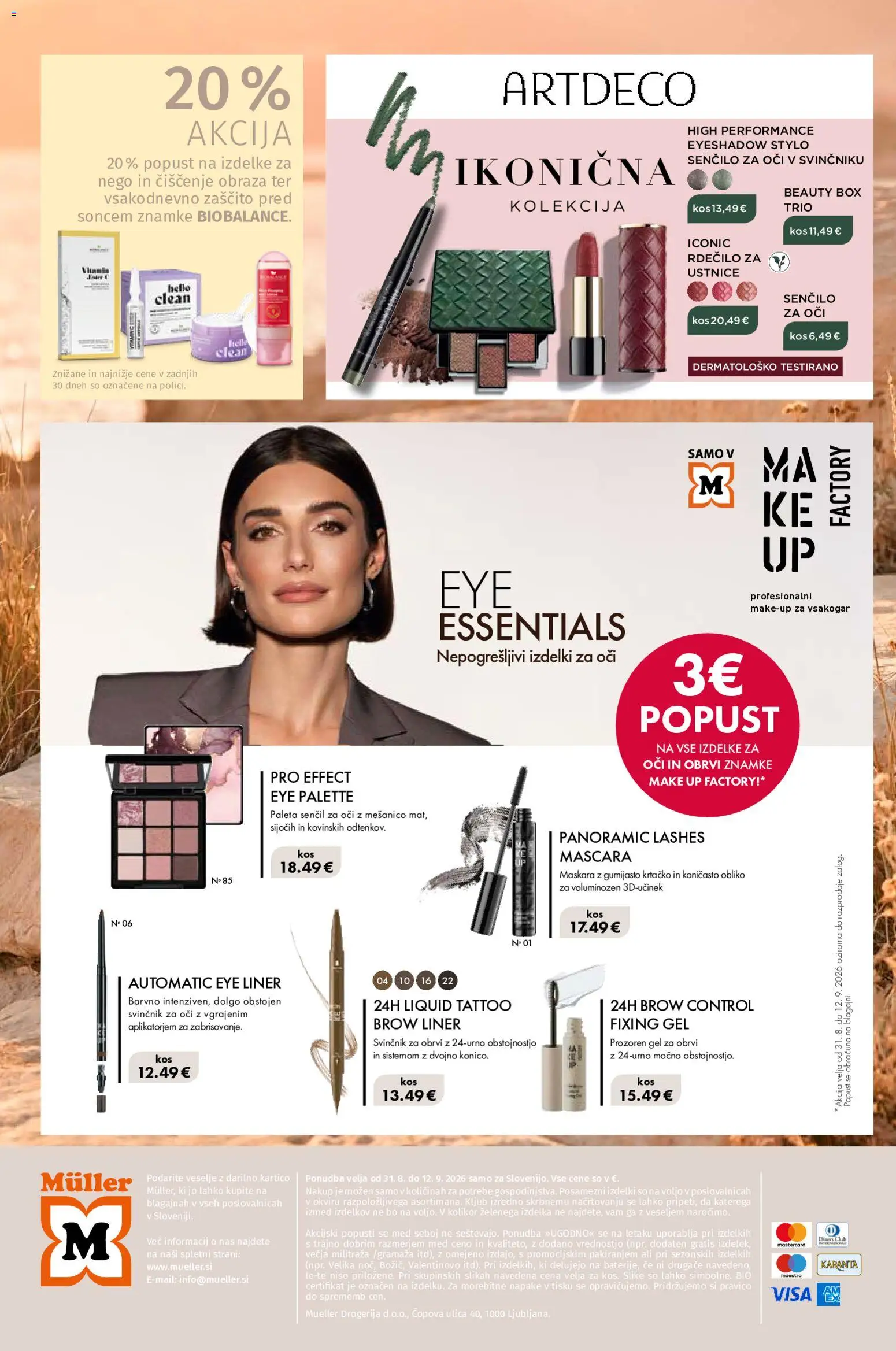 Novi Müller katalog ponudbe – veljaven od 31.08.2026 | Stran: 6 | Izdelki: Med, Maskara, Sencilo za oci, Senčilo