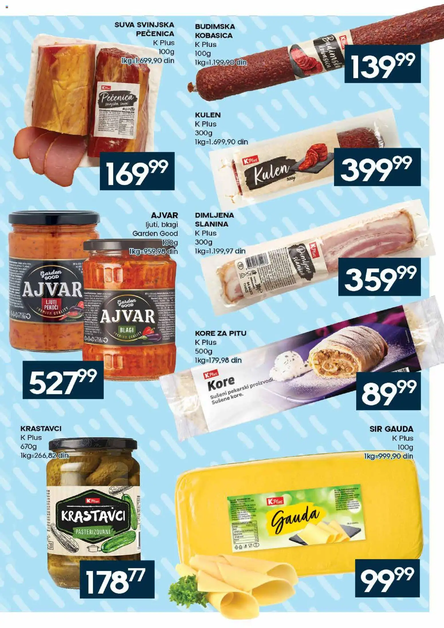 Mercator katalog - važi od 17.08.2026 | Strana: 9 | Proizvode: Krastavci, Kulen, Sir, Pečenica
