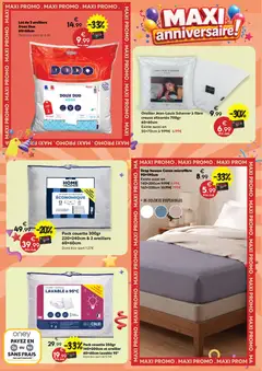 Maxi Bazar - Prévisualisation de Maxi Bazar - Brochure anniversaire valide à partir de 02/09/2026 | Page: 13 | Produits: Anniversaire, Oreillers, Drap housse, Couette