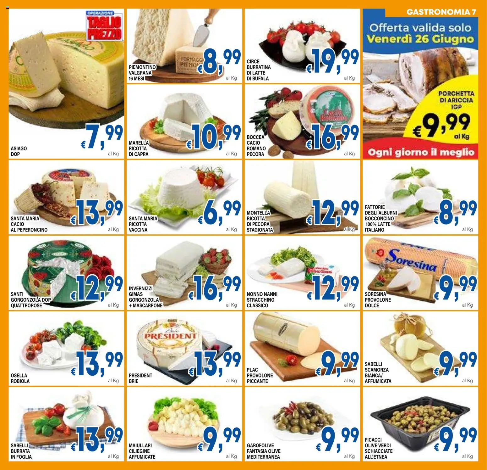 Volantino DEM del 19.06.2026 | Pagina: 7 | Prodotti: Porchetta, Stracchino, Ricotta, Burrata